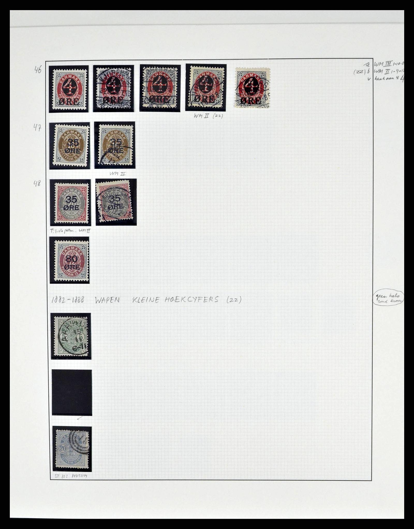 38749 0012 - Postzegelverzameling 38749 Denemarken 1853-1950.