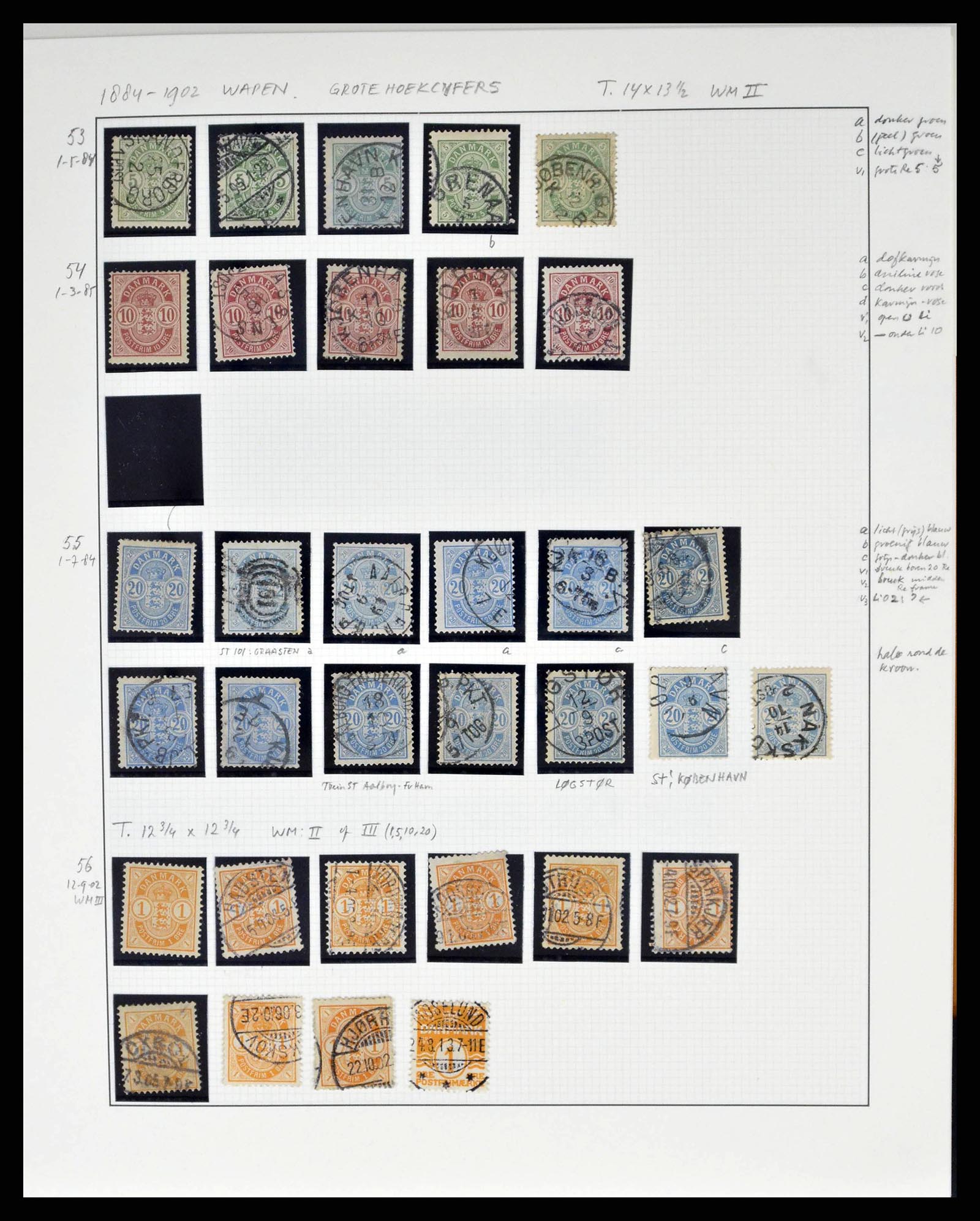 38749 0013 - Postzegelverzameling 38749 Denemarken 1853-1950.