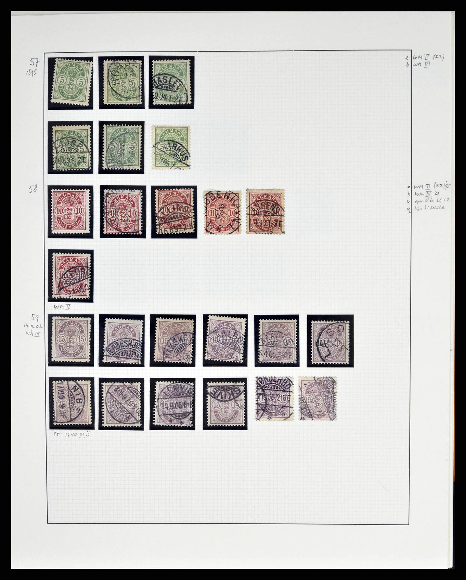 38749 0014 - Postzegelverzameling 38749 Denemarken 1853-1950.