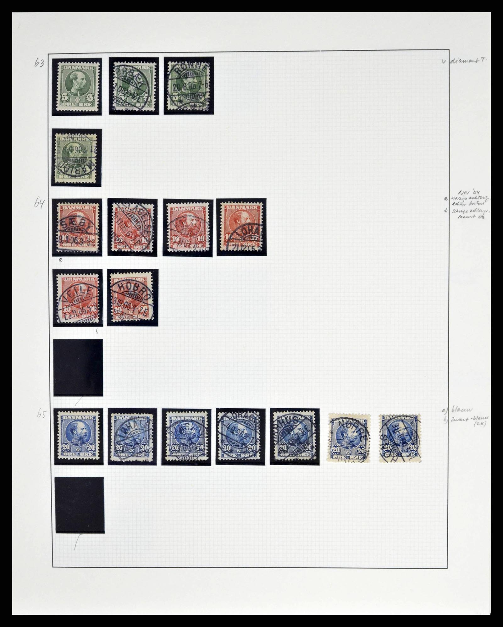 38749 0016 - Postzegelverzameling 38749 Denemarken 1853-1950.