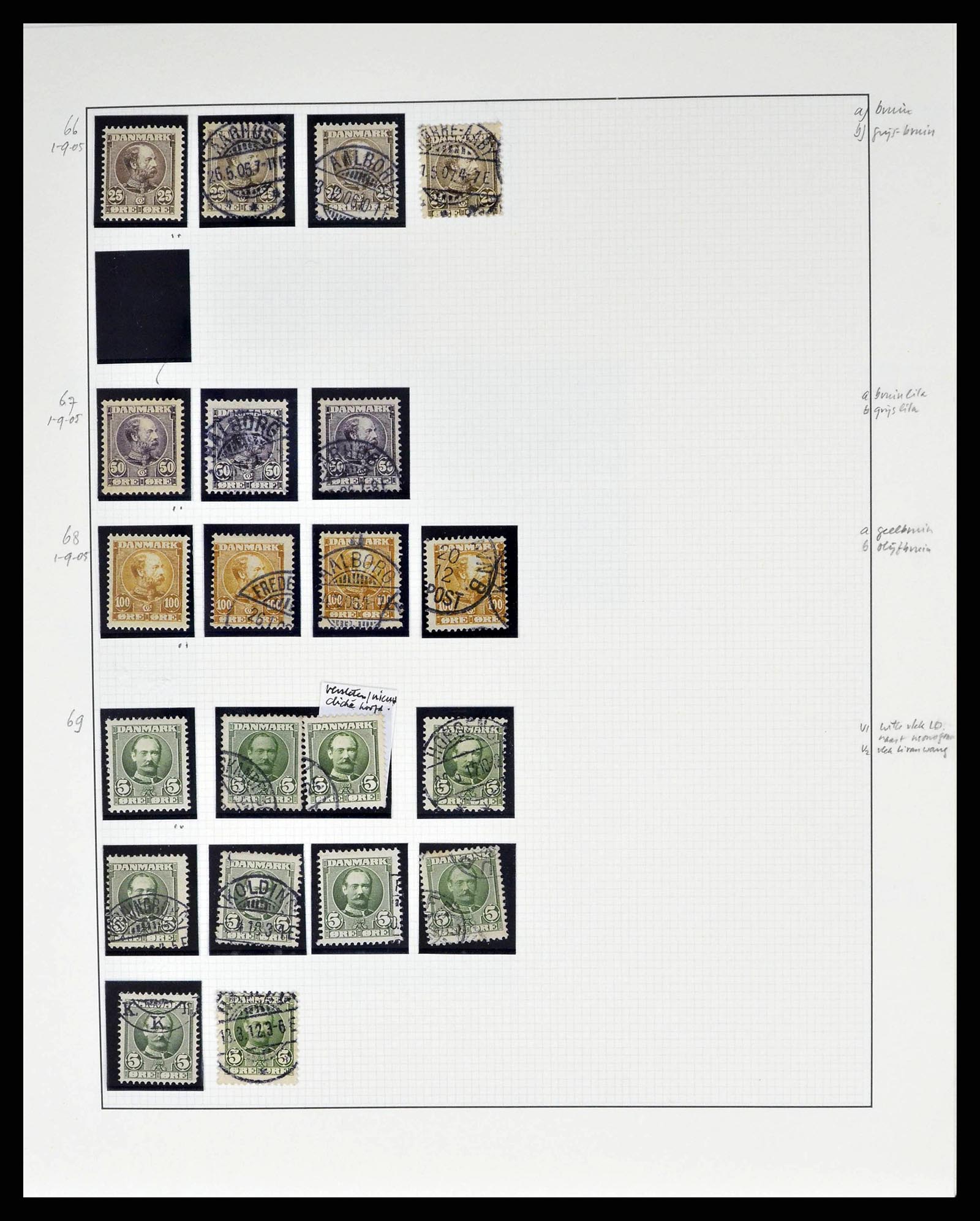 38749 0017 - Postzegelverzameling 38749 Denemarken 1853-1950.