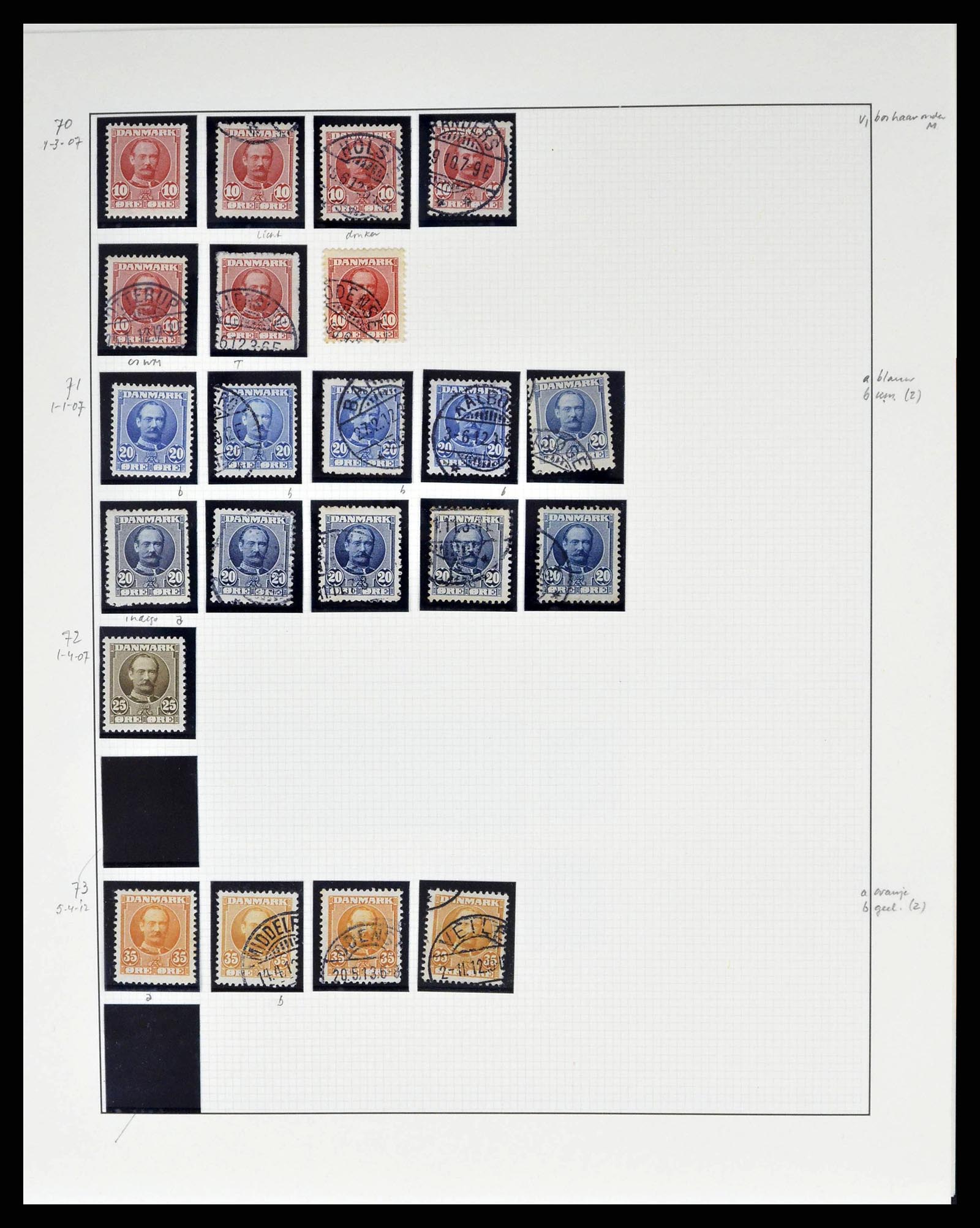 38749 0018 - Postzegelverzameling 38749 Denemarken 1853-1950.