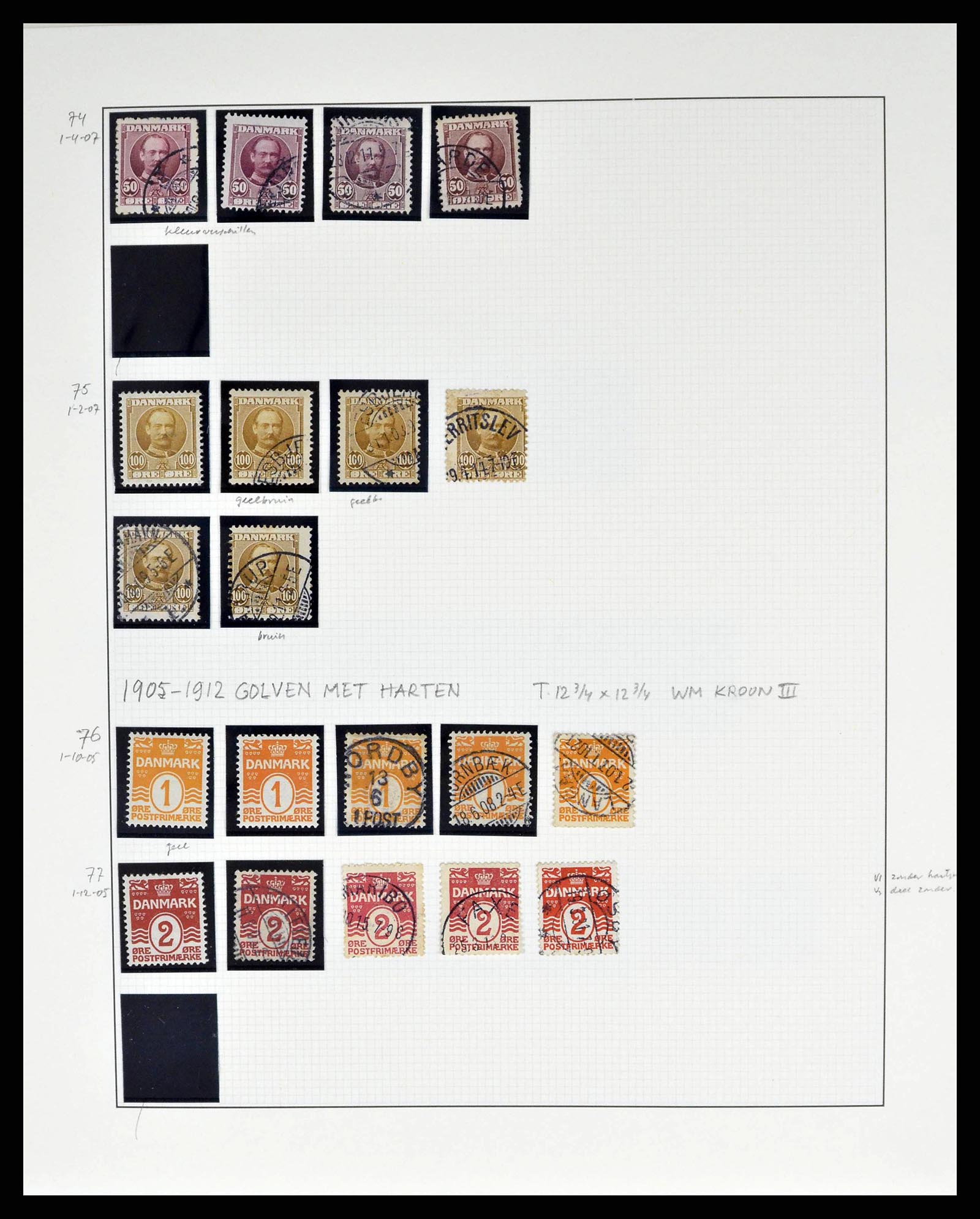 38749 0019 - Postzegelverzameling 38749 Denemarken 1853-1950.