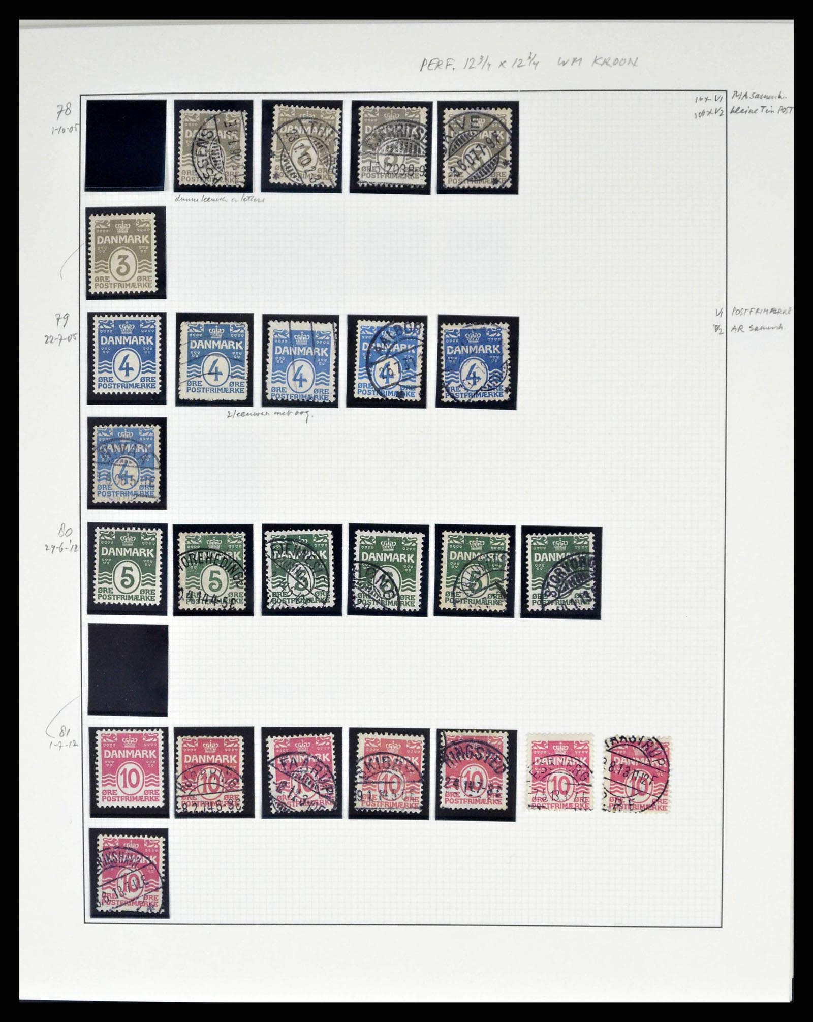 38749 0020 - Postzegelverzameling 38749 Denemarken 1853-1950.