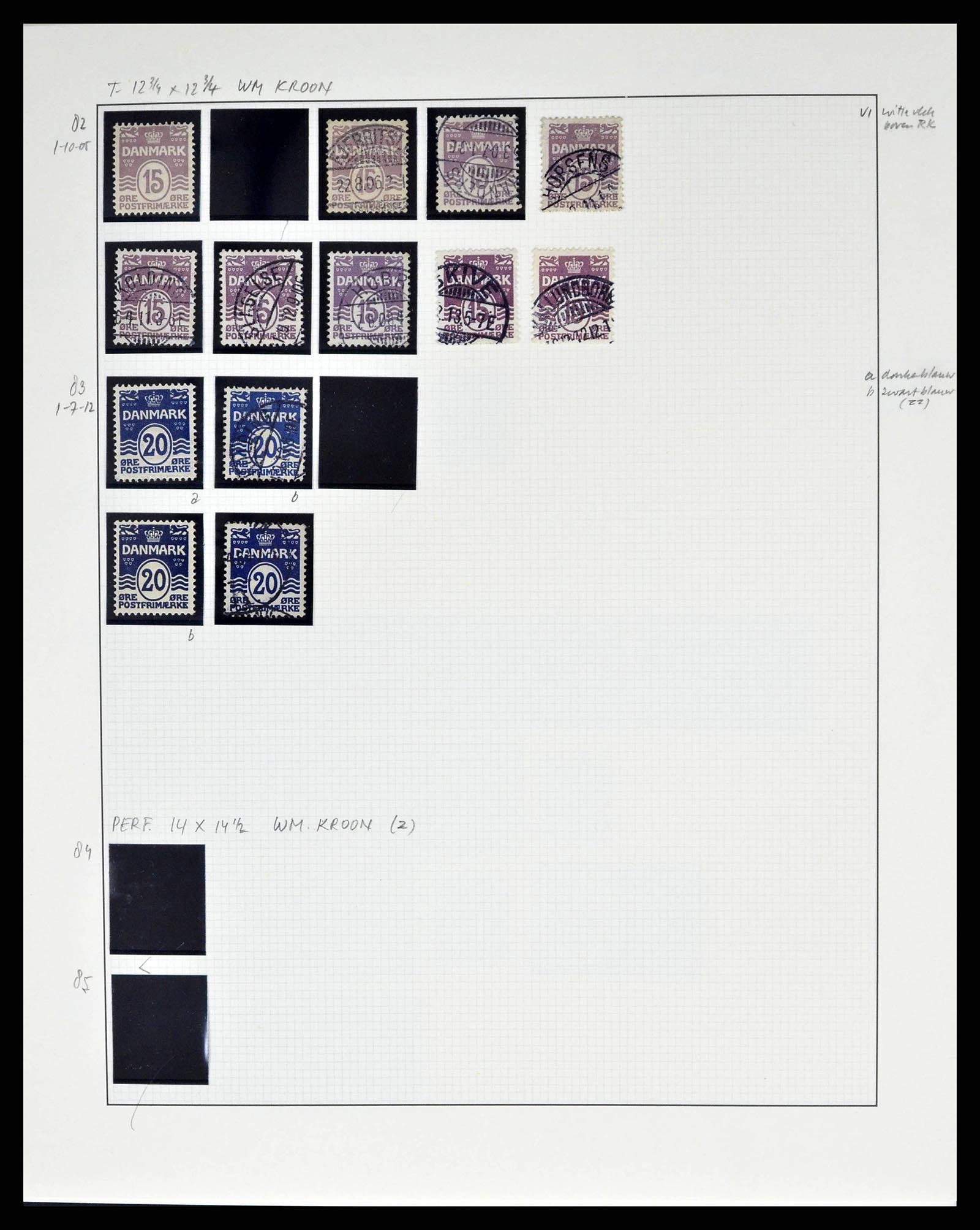 38749 0021 - Postzegelverzameling 38749 Denemarken 1853-1950.