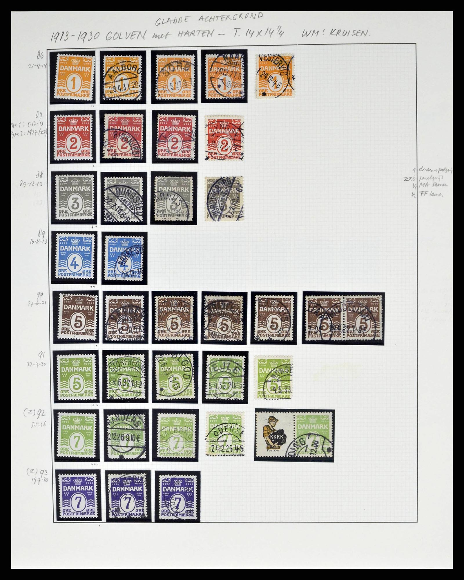 38749 0022 - Postzegelverzameling 38749 Denemarken 1853-1950.