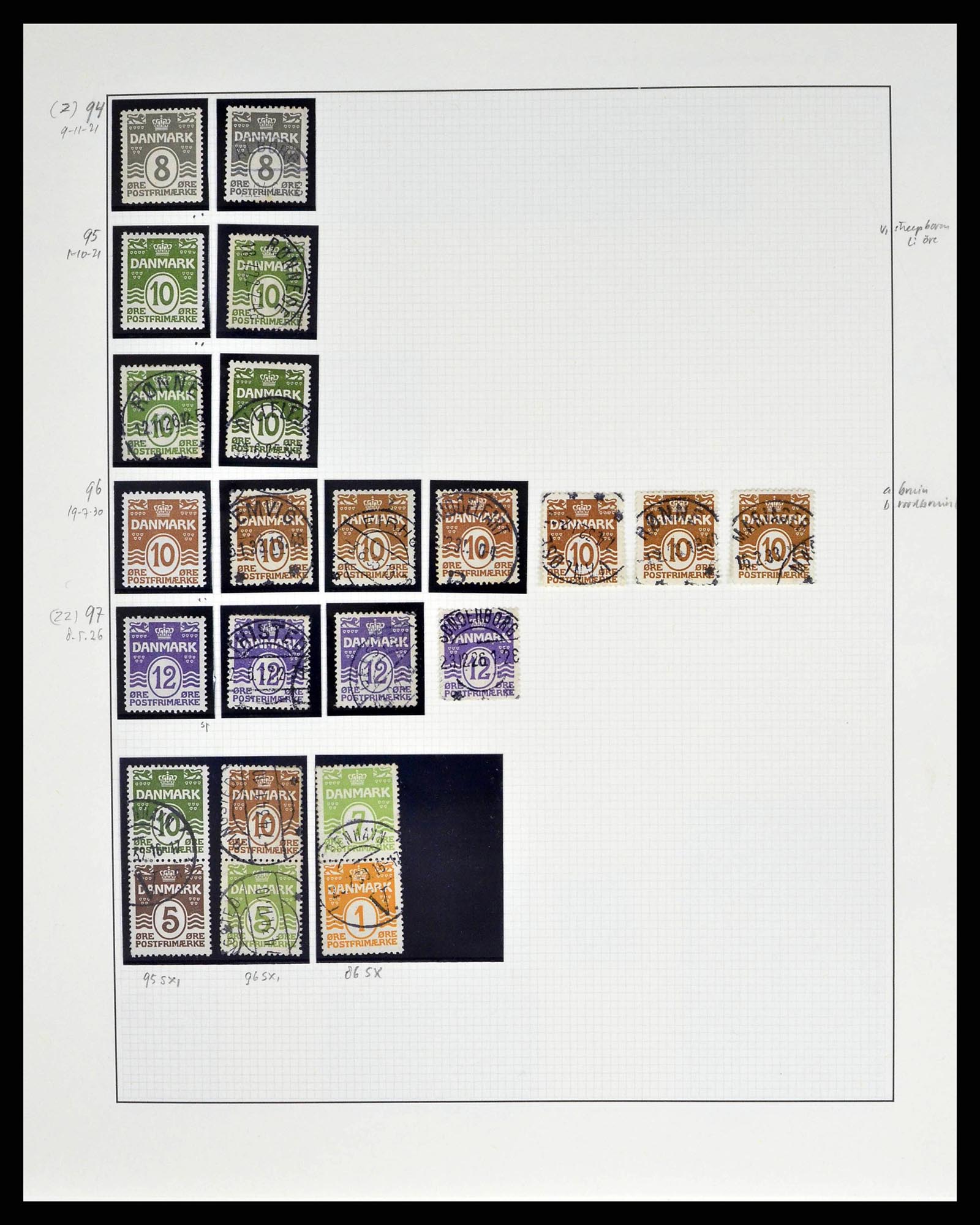 38749 0024 - Postzegelverzameling 38749 Denemarken 1853-1950.