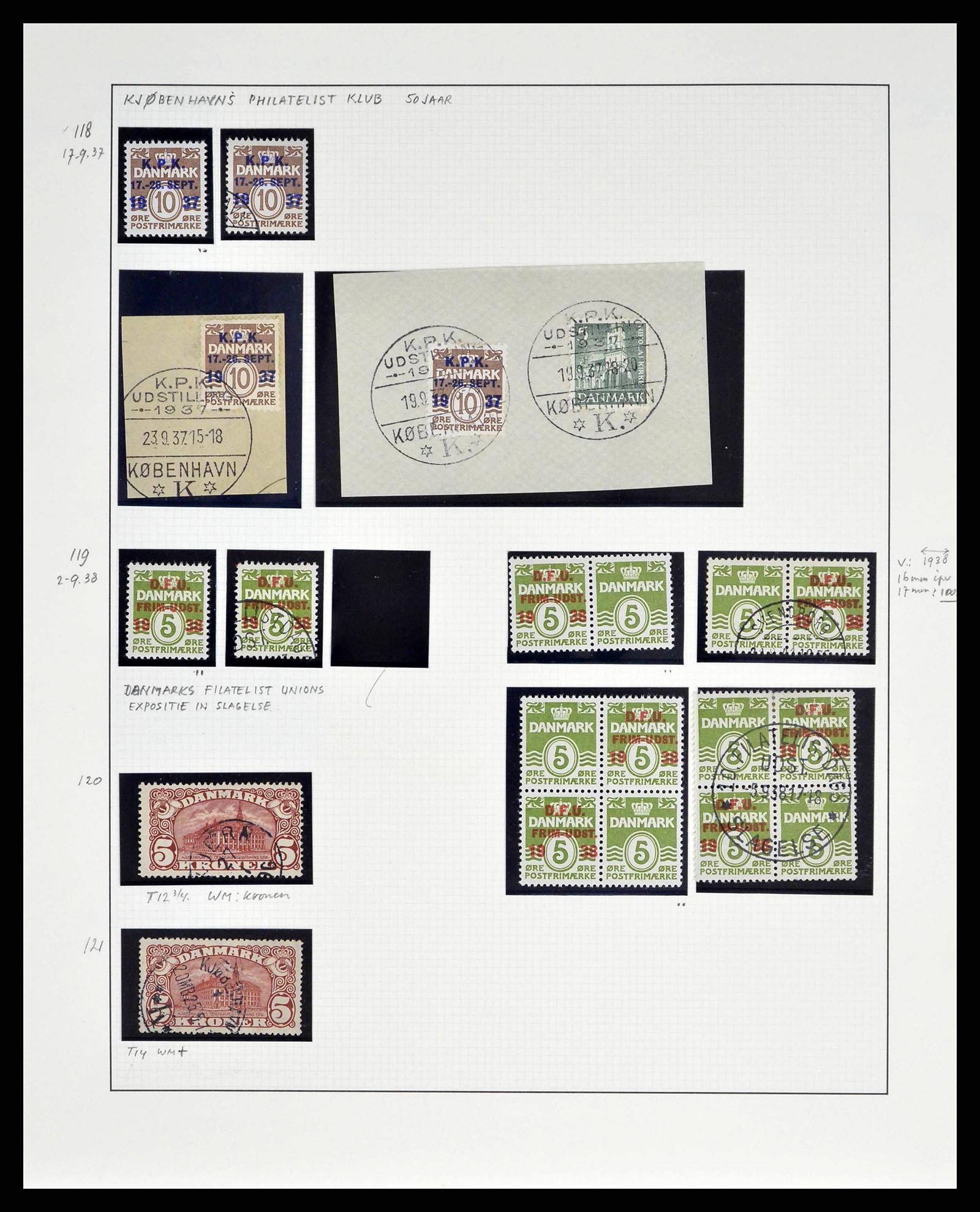 38749 0035 - Postzegelverzameling 38749 Denemarken 1853-1950.