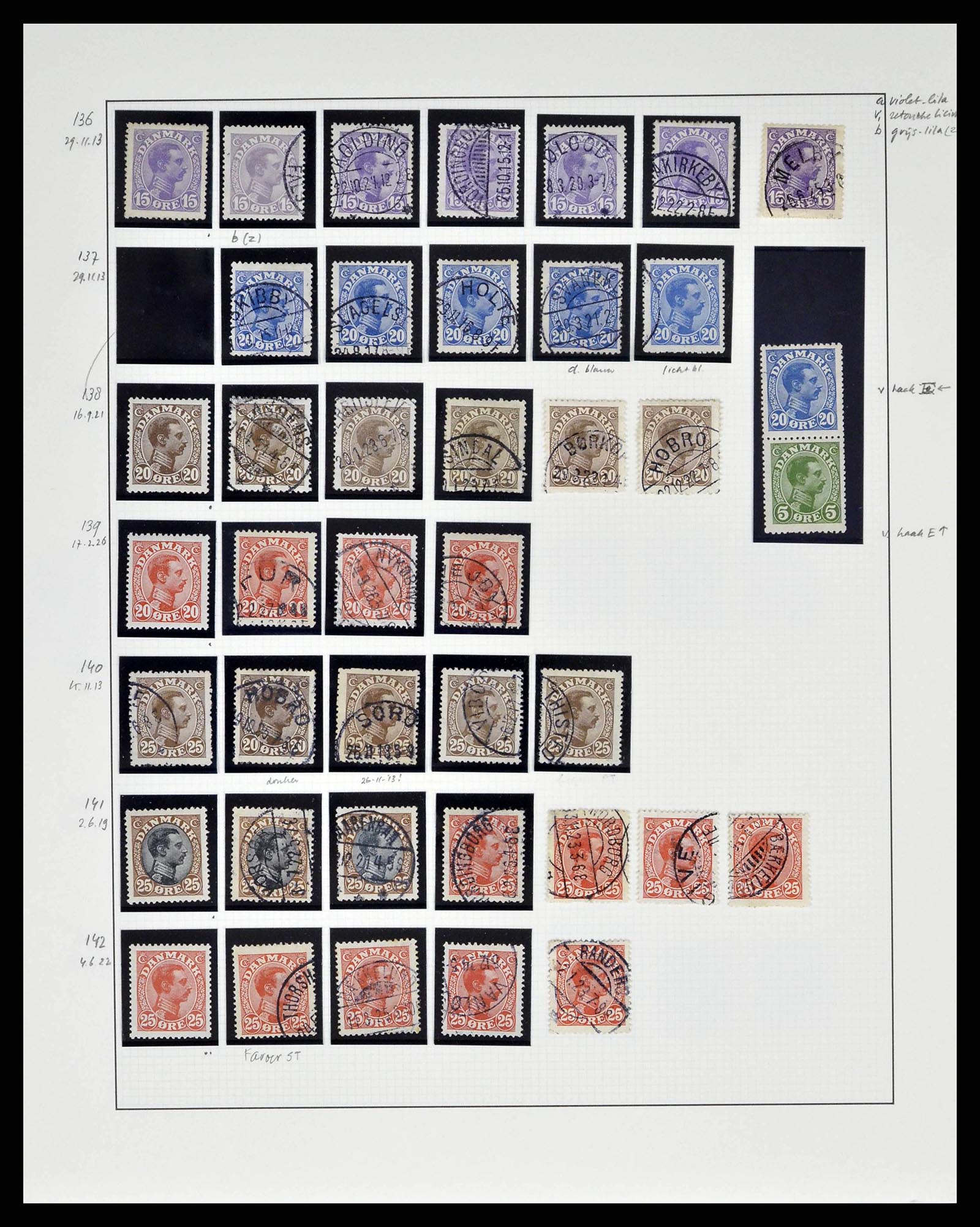 38749 0040 - Postzegelverzameling 38749 Denemarken 1853-1950.