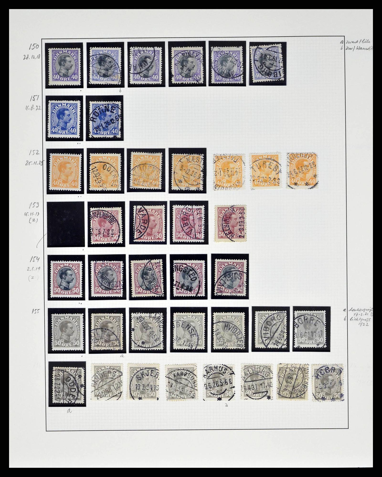 38749 0044 - Stamp collection 38749 Denmark 1853-1950.
