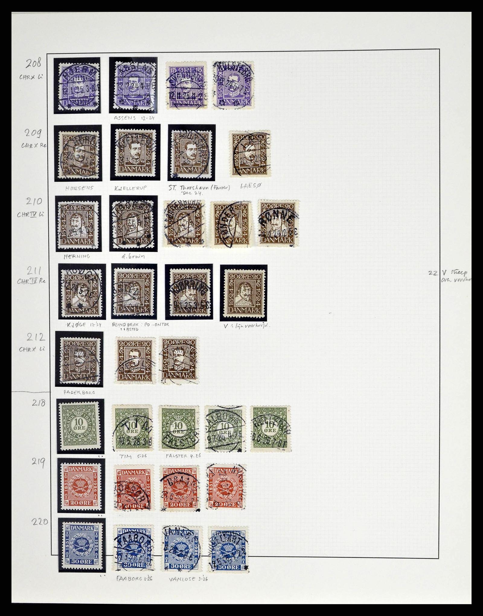 38749 0056 - Stamp collection 38749 Denmark 1853-1950.