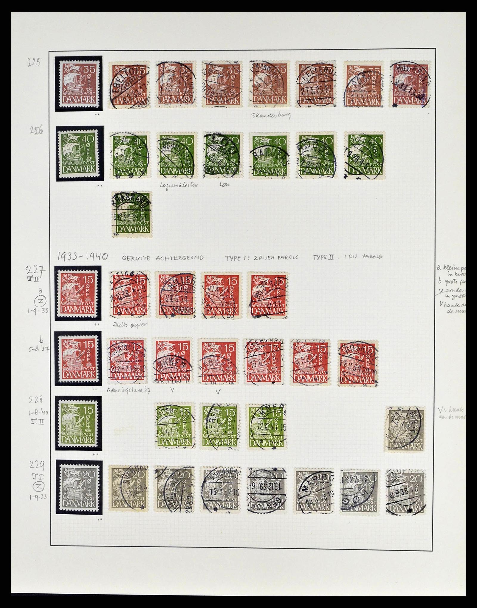 38749 0059 - Stamp collection 38749 Denmark 1853-1950.
