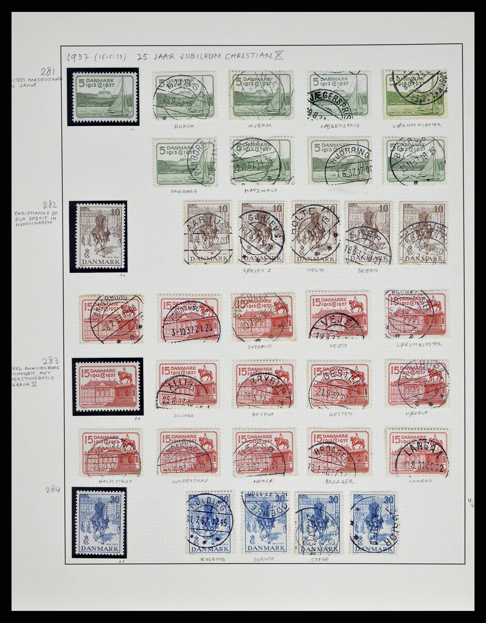38749 0077 - Postzegelverzameling 38749 Denemarken 1853-1950.