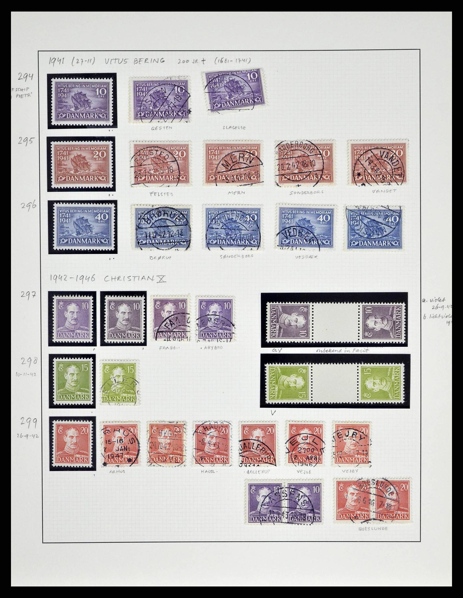 38749 0082 - Stamp collection 38749 Denmark 1853-1950.