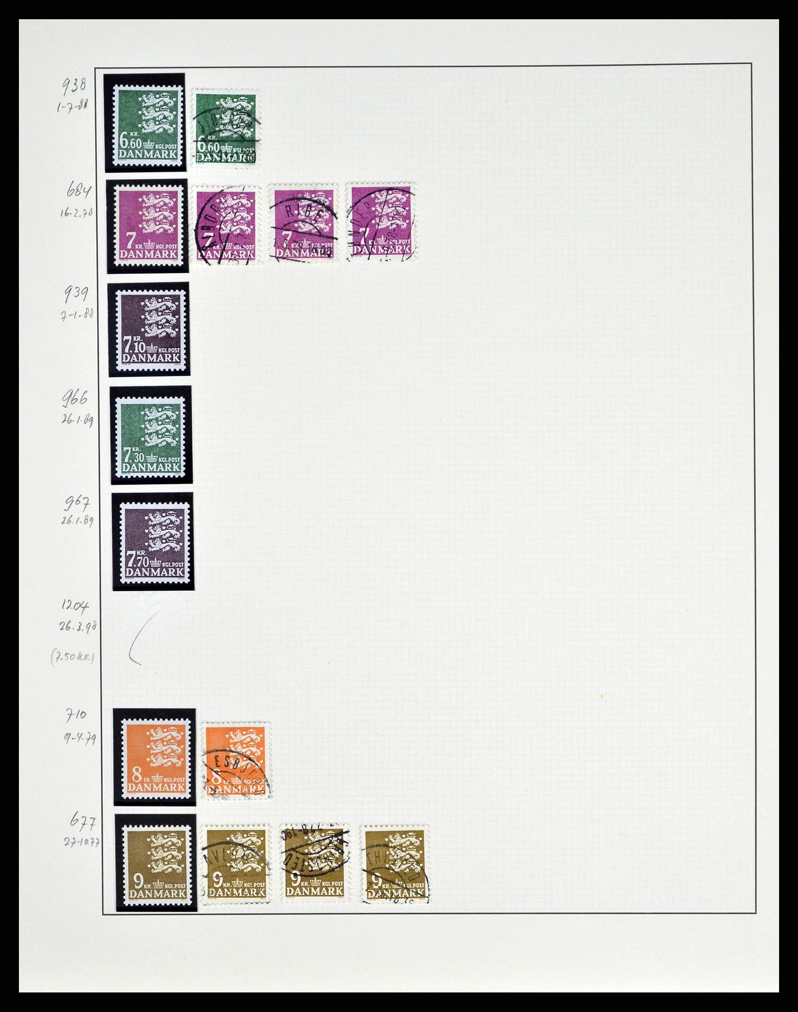 38749 0091 - Postzegelverzameling 38749 Denemarken 1853-1950.