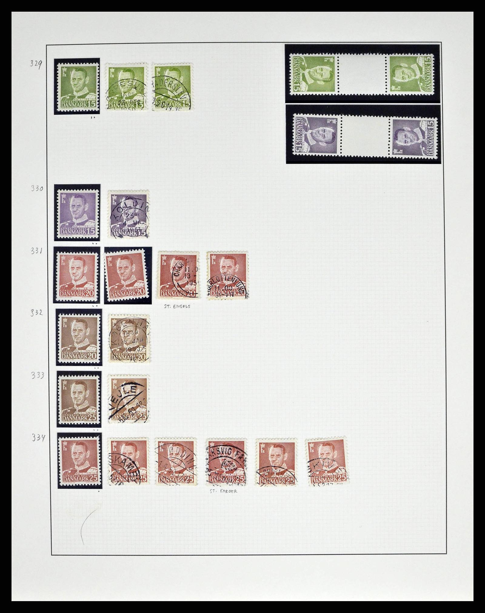 38749 0096 - Postzegelverzameling 38749 Denemarken 1853-1950.