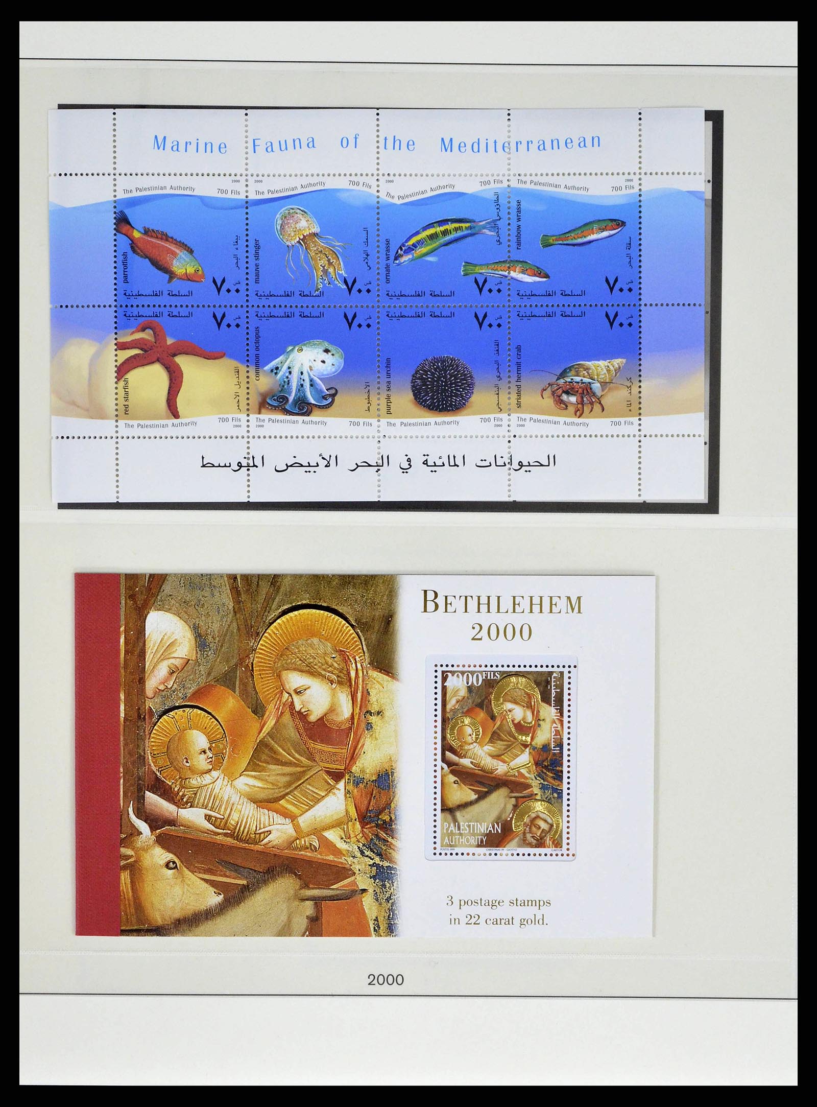 38751 0108 - Postzegelverzameling 38751 Israël en Palestina 1991-2006.