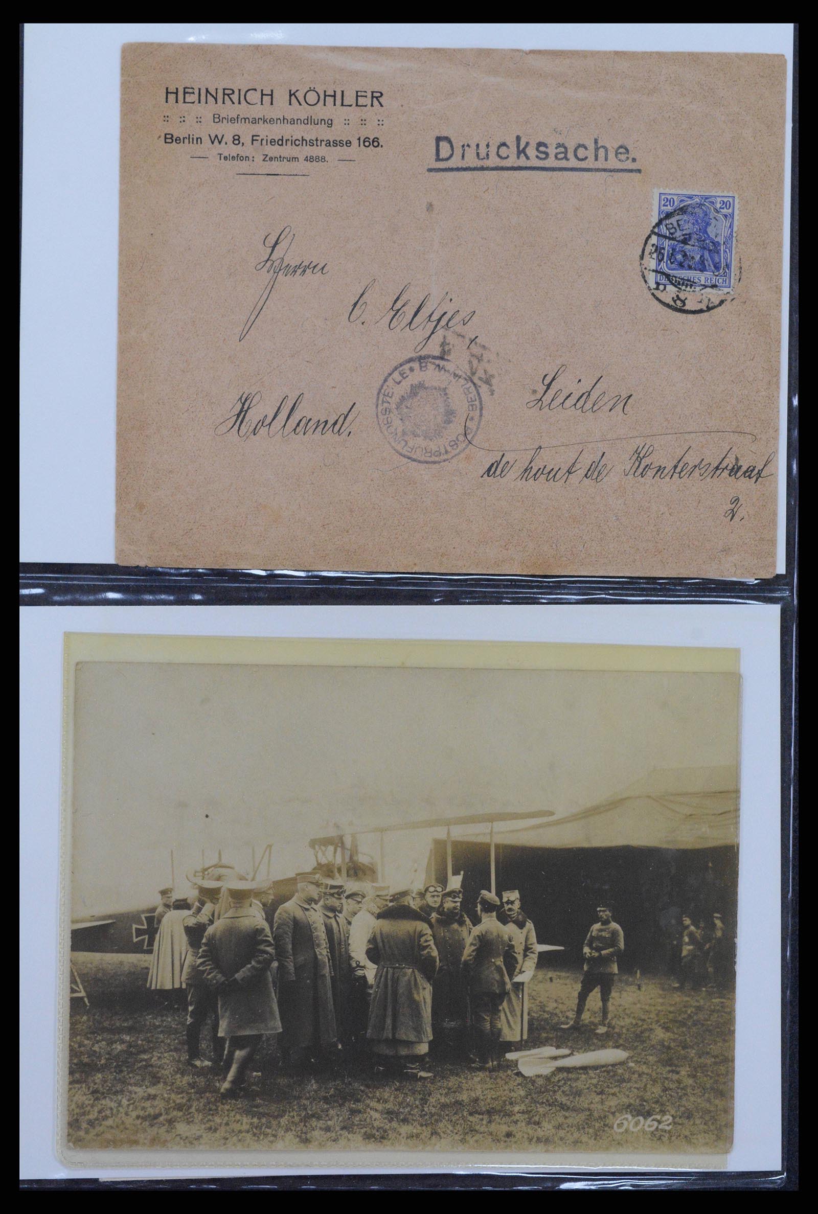 38760 0051 - Postzegelverzameling 38760 Brieven 1e wereldoorlog 1914-1918.