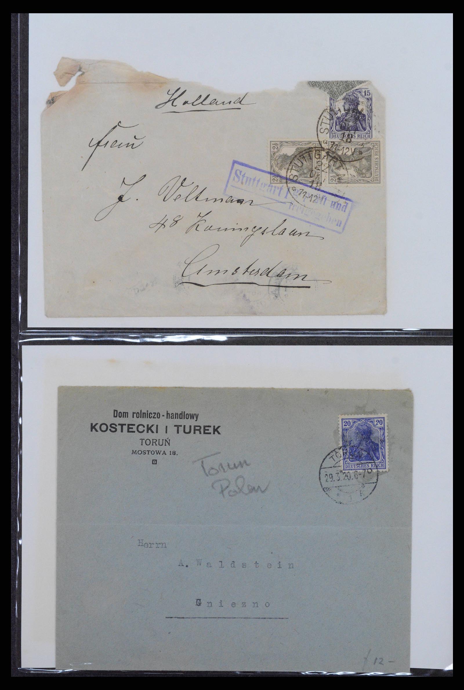 38760 0060 - Postzegelverzameling 38760 Brieven 1e wereldoorlog 1914-1918.