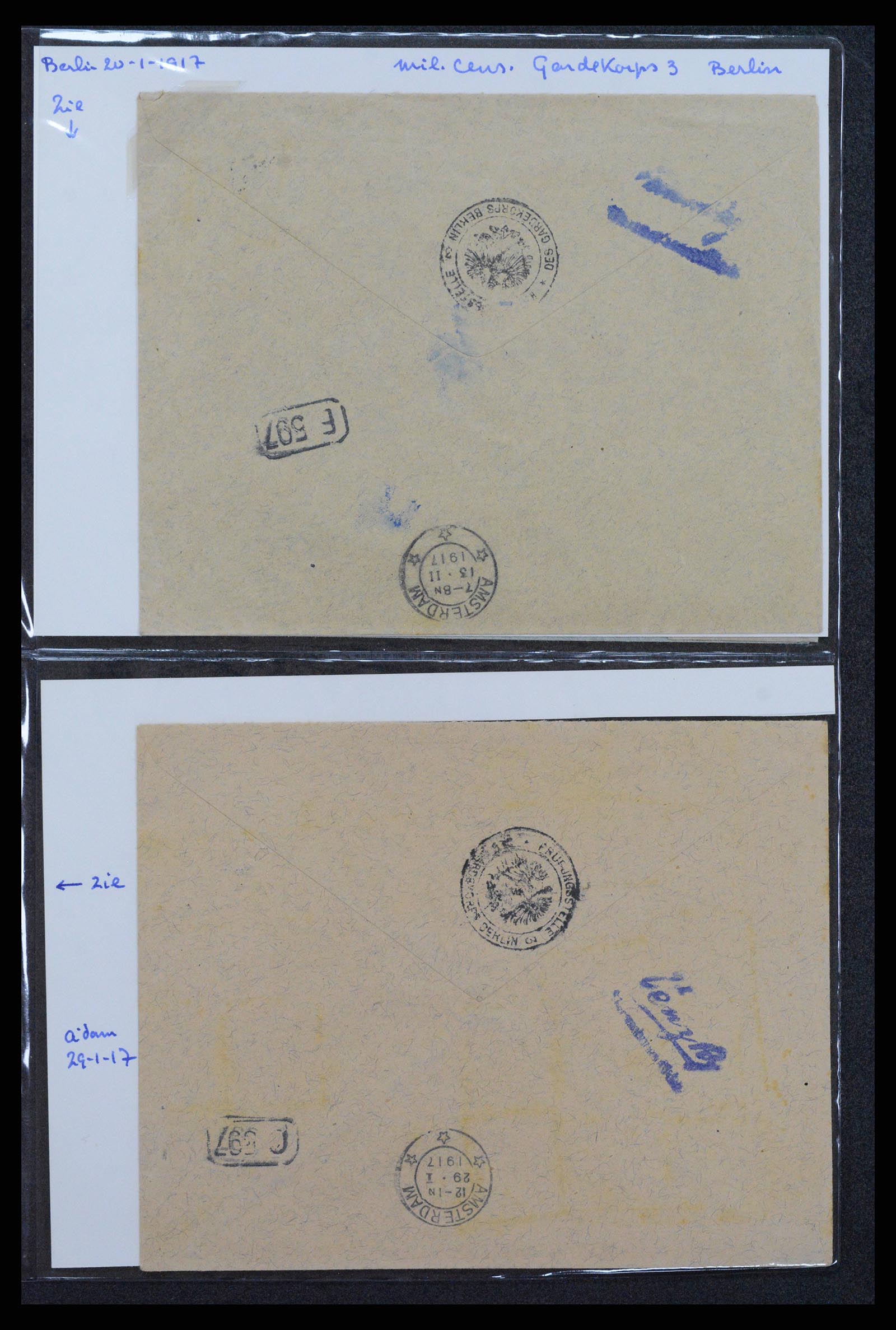 38760 0083 - Postzegelverzameling 38760 Brieven 1e wereldoorlog 1914-1918.