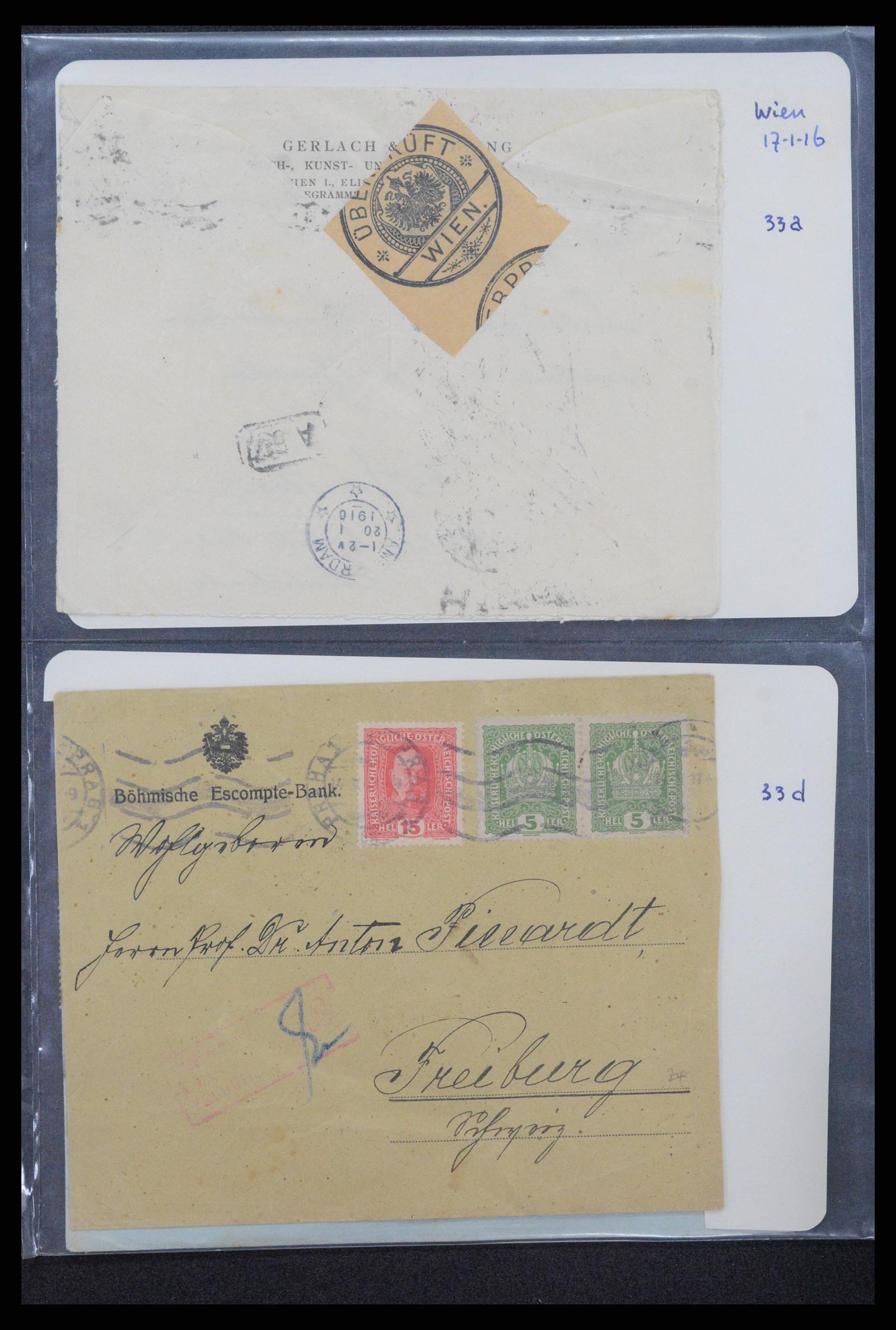 38760 0098 - Postzegelverzameling 38760 Brieven 1e wereldoorlog 1914-1918.