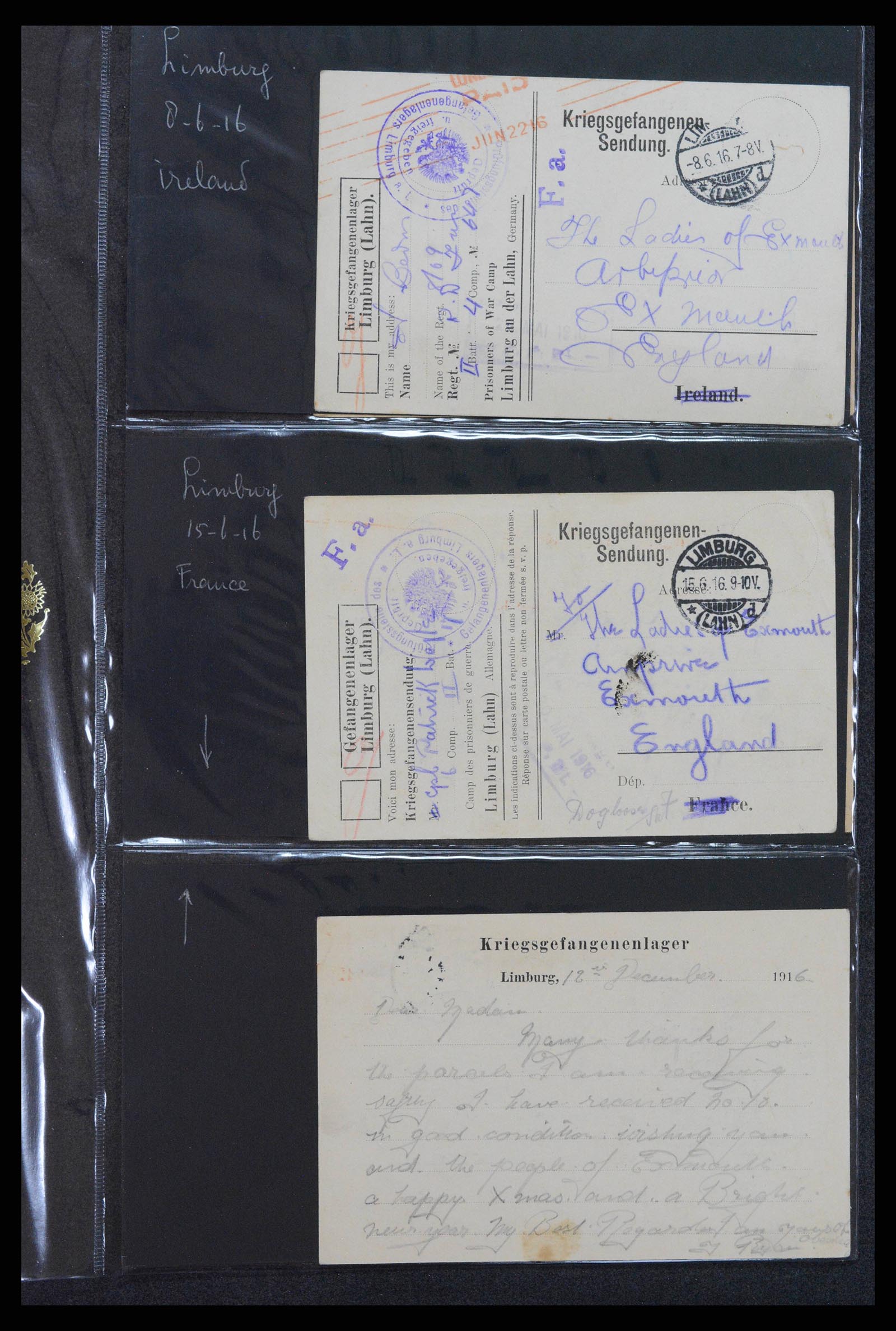 38760 0544 - Postzegelverzameling 38760 Brieven 1e wereldoorlog 1914-1918.