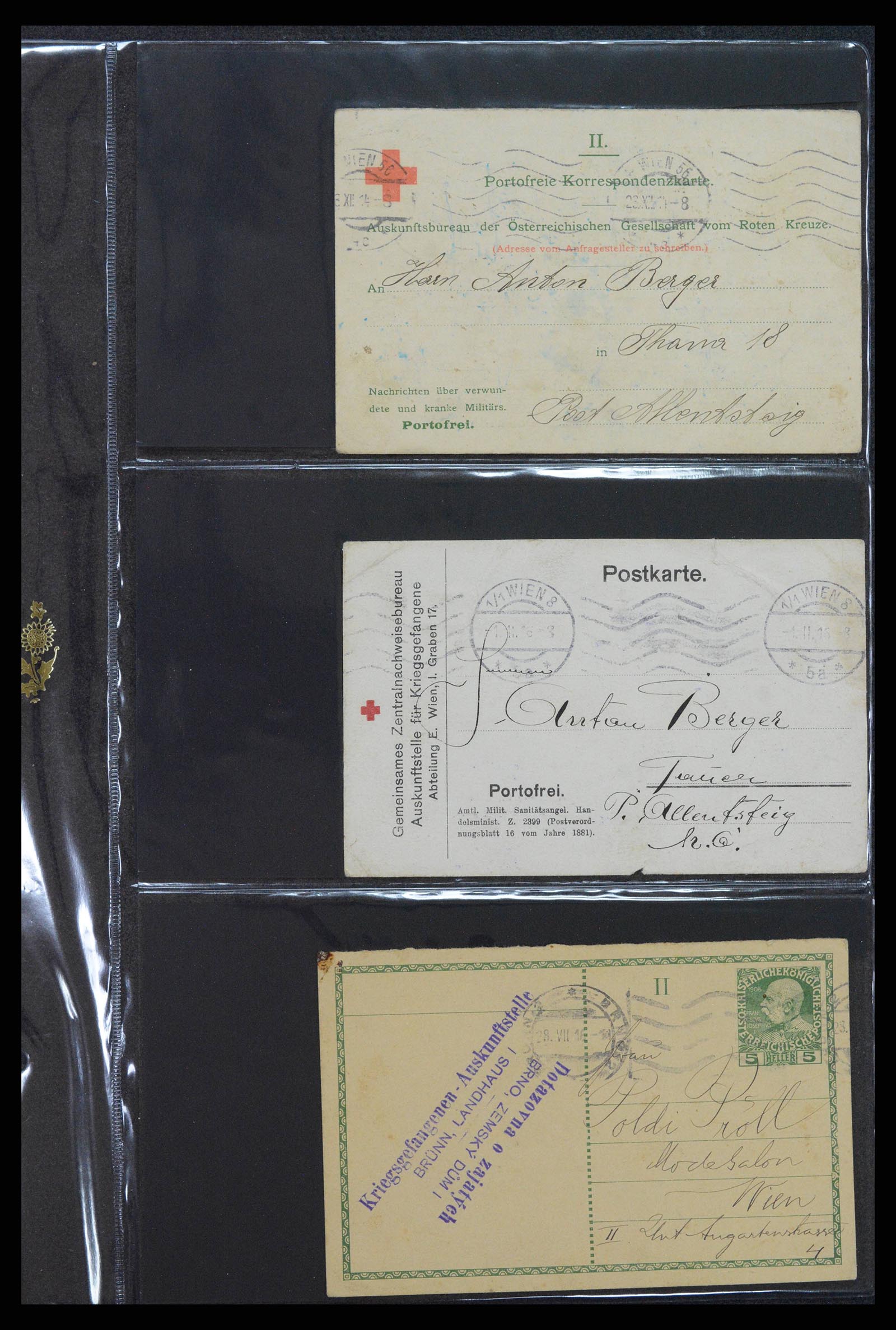 38760 0562 - Postzegelverzameling 38760 Brieven 1e wereldoorlog 1914-1918.