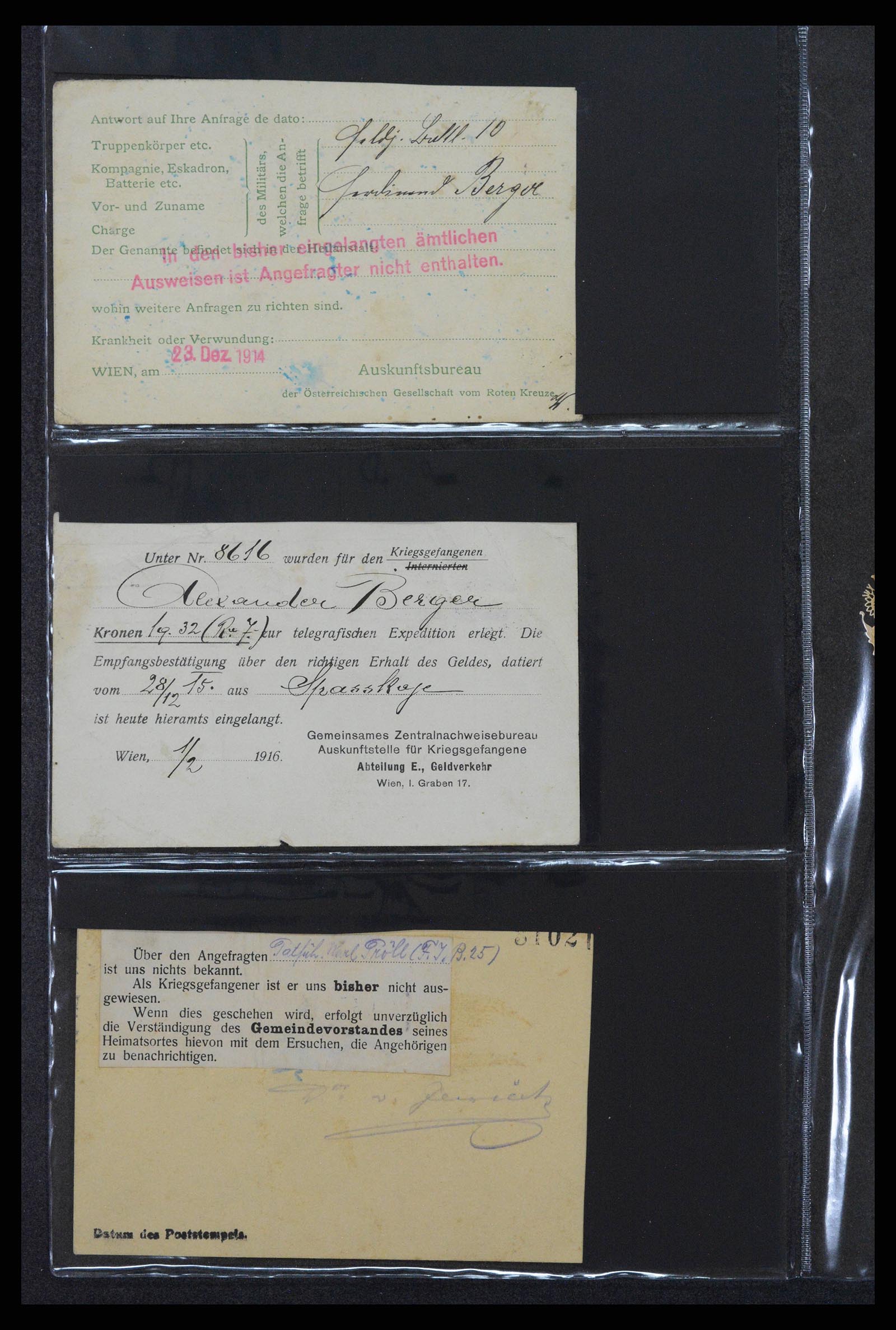 38760 0563 - Postzegelverzameling 38760 Brieven 1e wereldoorlog 1914-1918.