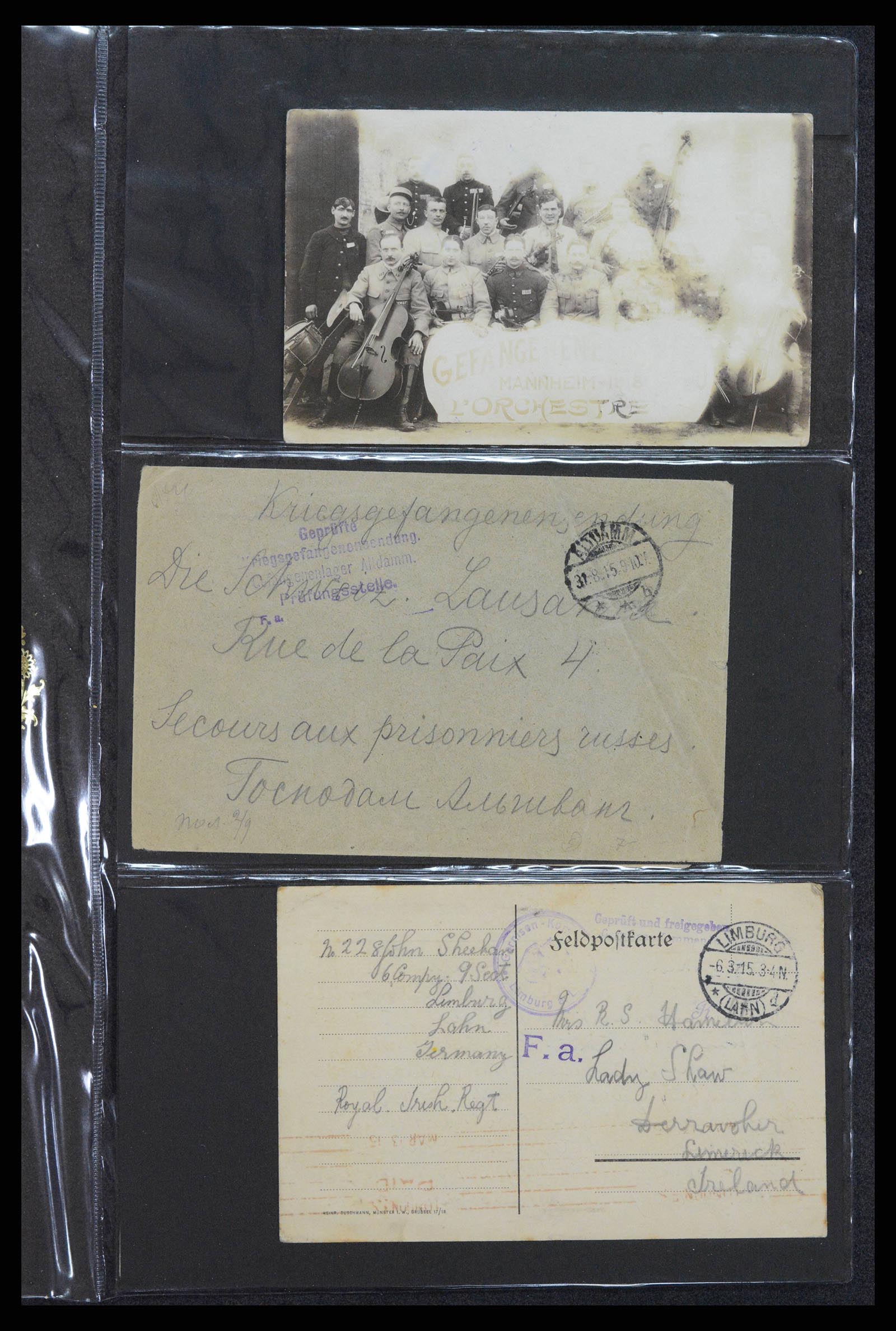 38760 0572 - Postzegelverzameling 38760 Brieven 1e wereldoorlog 1914-1918.