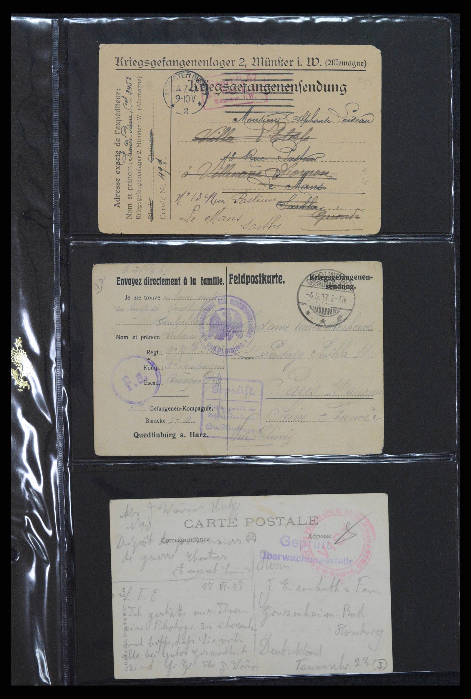 38760 0588 - Postzegelverzameling 38760 Brieven 1e wereldoorlog 1914-1918.