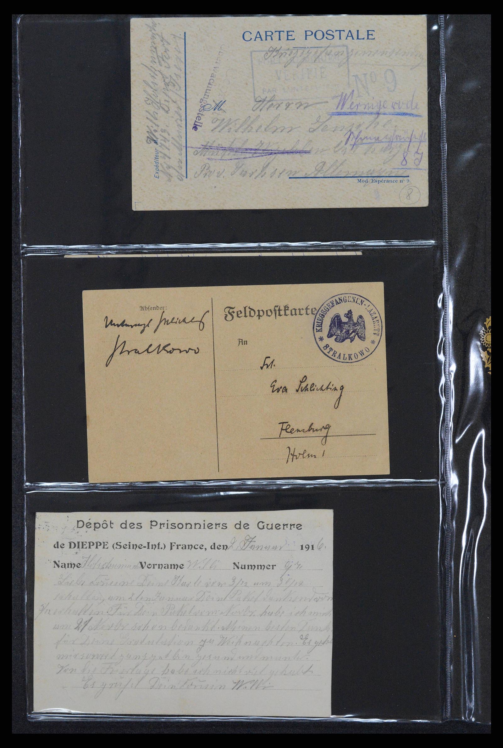 38760 0591 - Postzegelverzameling 38760 Brieven 1e wereldoorlog 1914-1918.