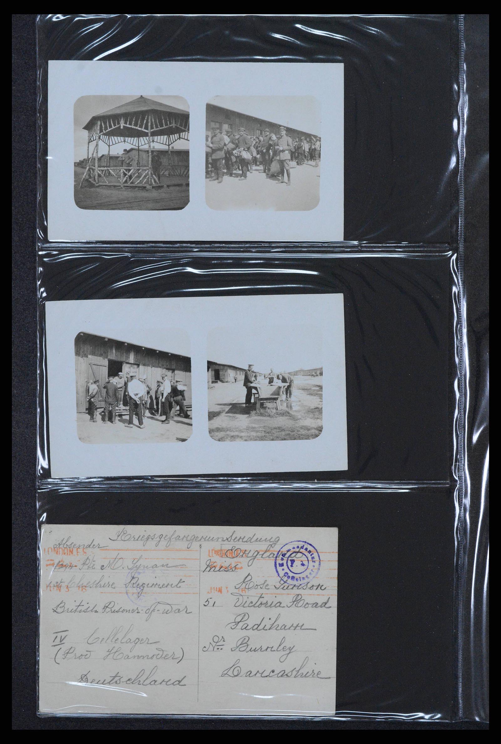 38760 0595 - Postzegelverzameling 38760 Brieven 1e wereldoorlog 1914-1918.