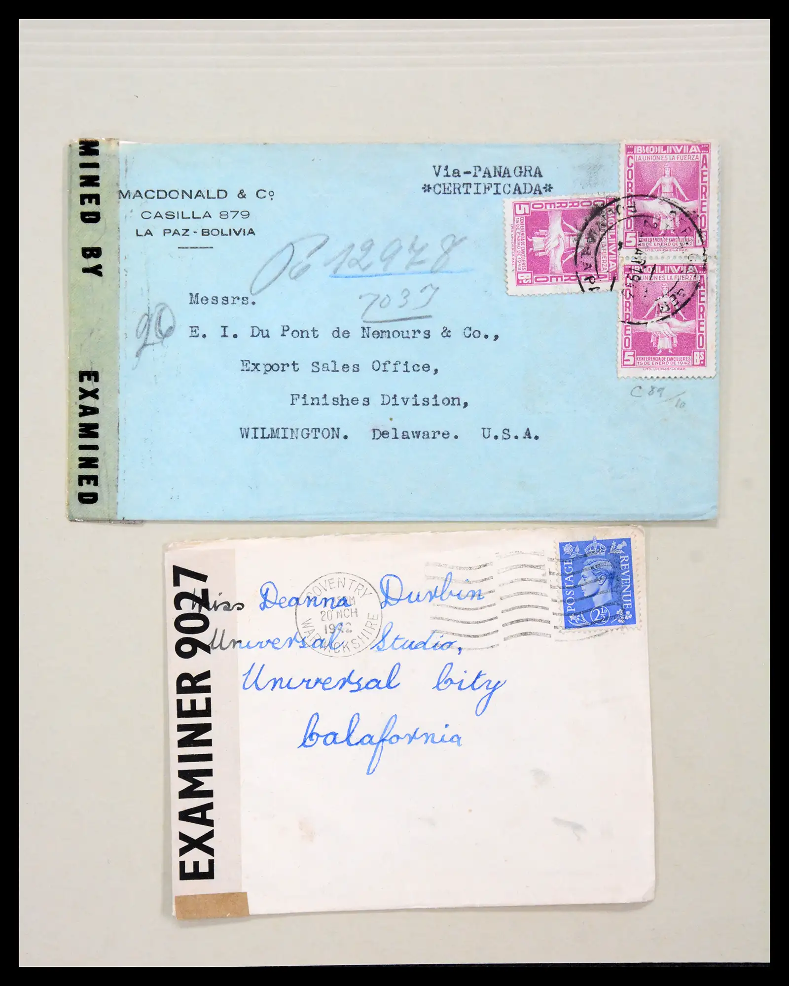 38762 0001 - Postzegelverzameling 38762 Wereld brieven 1880-1945.