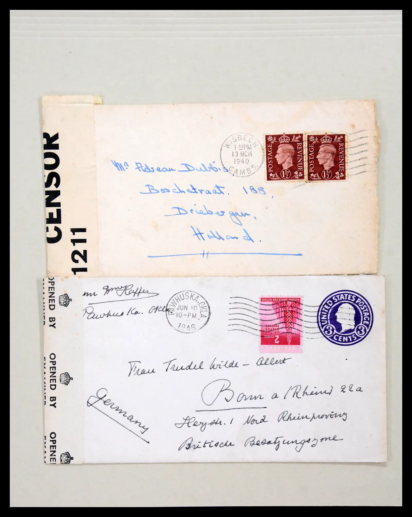 38762 0003 - Postzegelverzameling 38762 Wereld brieven 1880-1945.