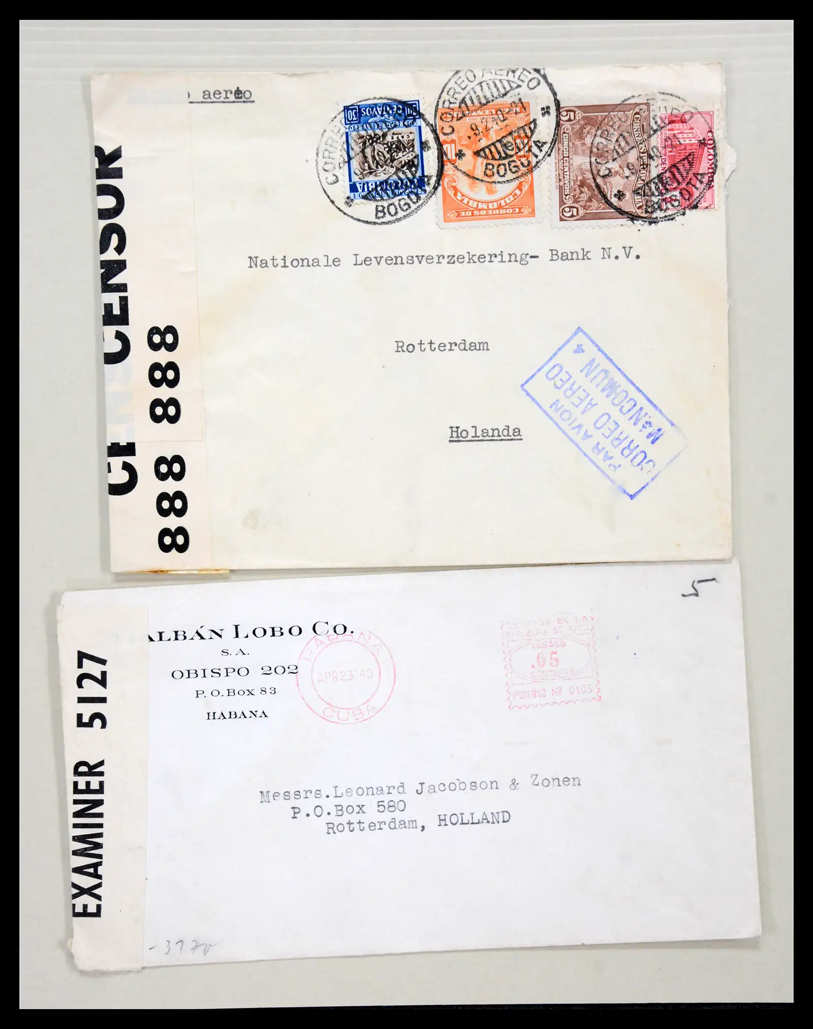 38762 0005 - Postzegelverzameling 38762 Wereld brieven 1880-1945.