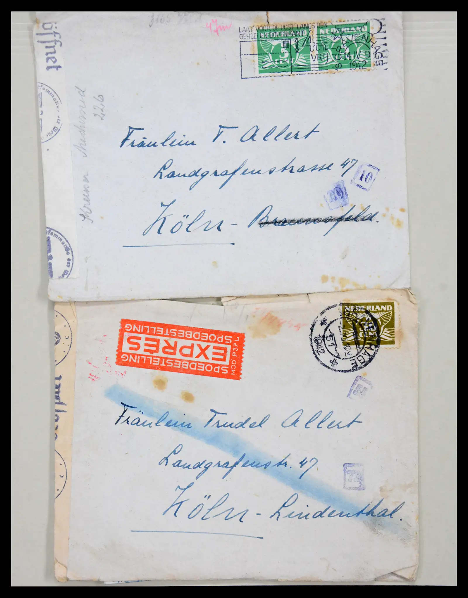 38762 0007 - Postzegelverzameling 38762 Wereld brieven 1880-1945.