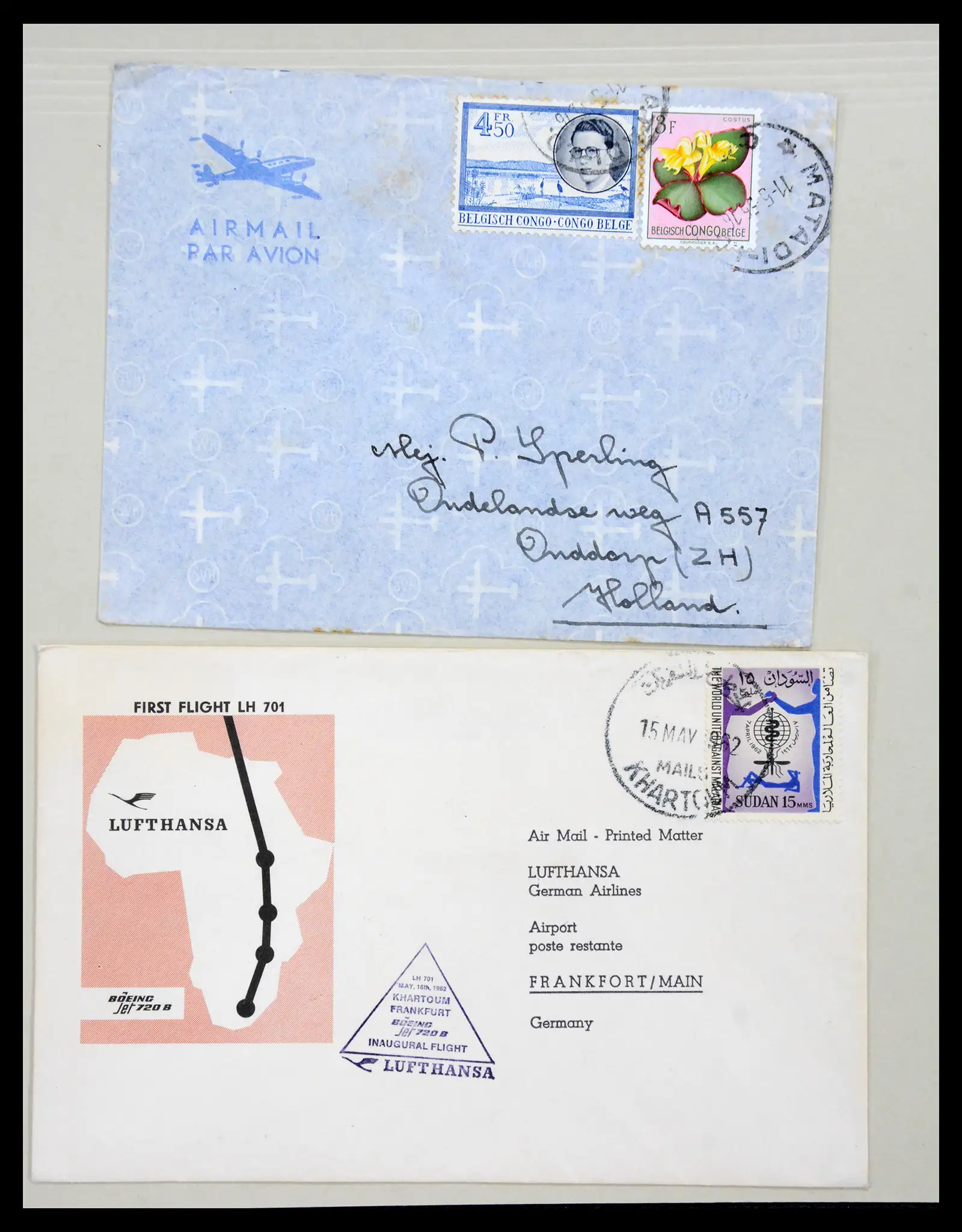 38762 0012 - Postzegelverzameling 38762 Wereld brieven 1880-1945.