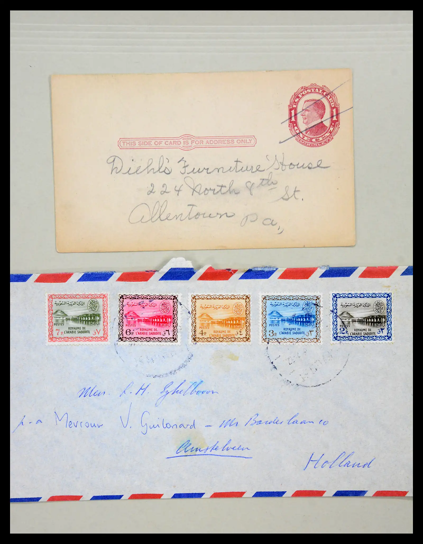 38762 0019 - Postzegelverzameling 38762 Wereld brieven 1880-1945.