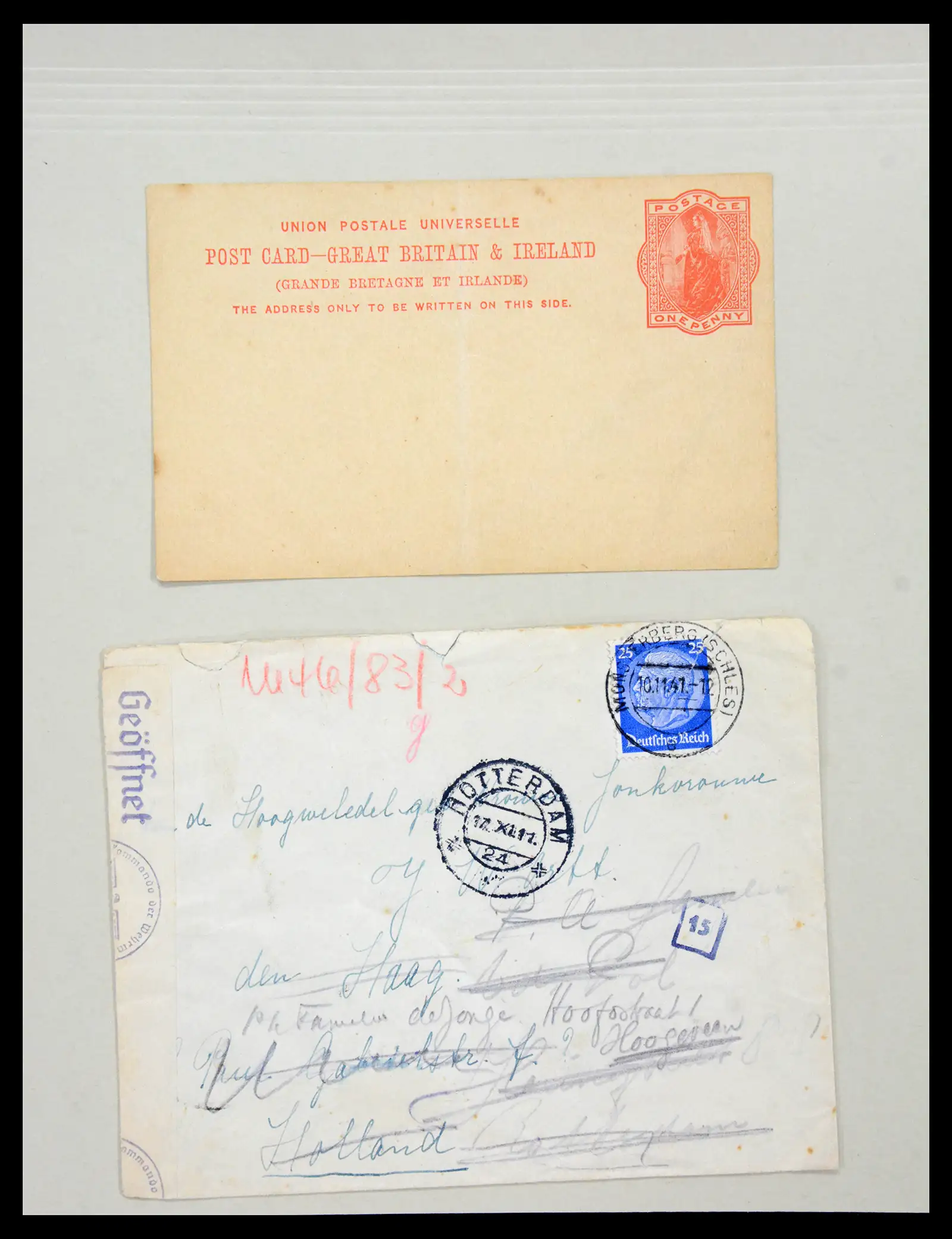 38762 0027 - Postzegelverzameling 38762 Wereld brieven 1880-1945.