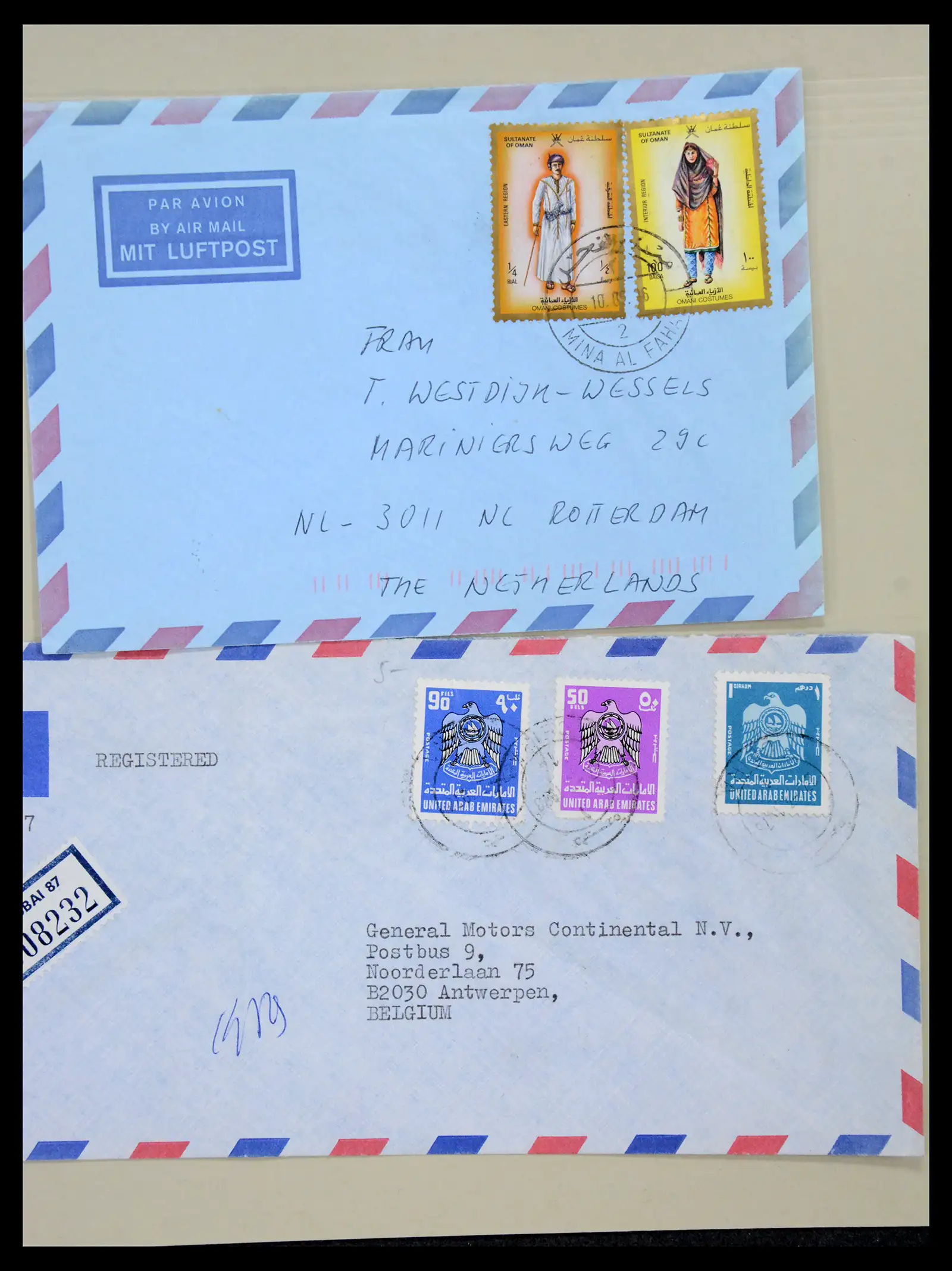 38762 0033 - Postzegelverzameling 38762 Wereld brieven 1880-1945.