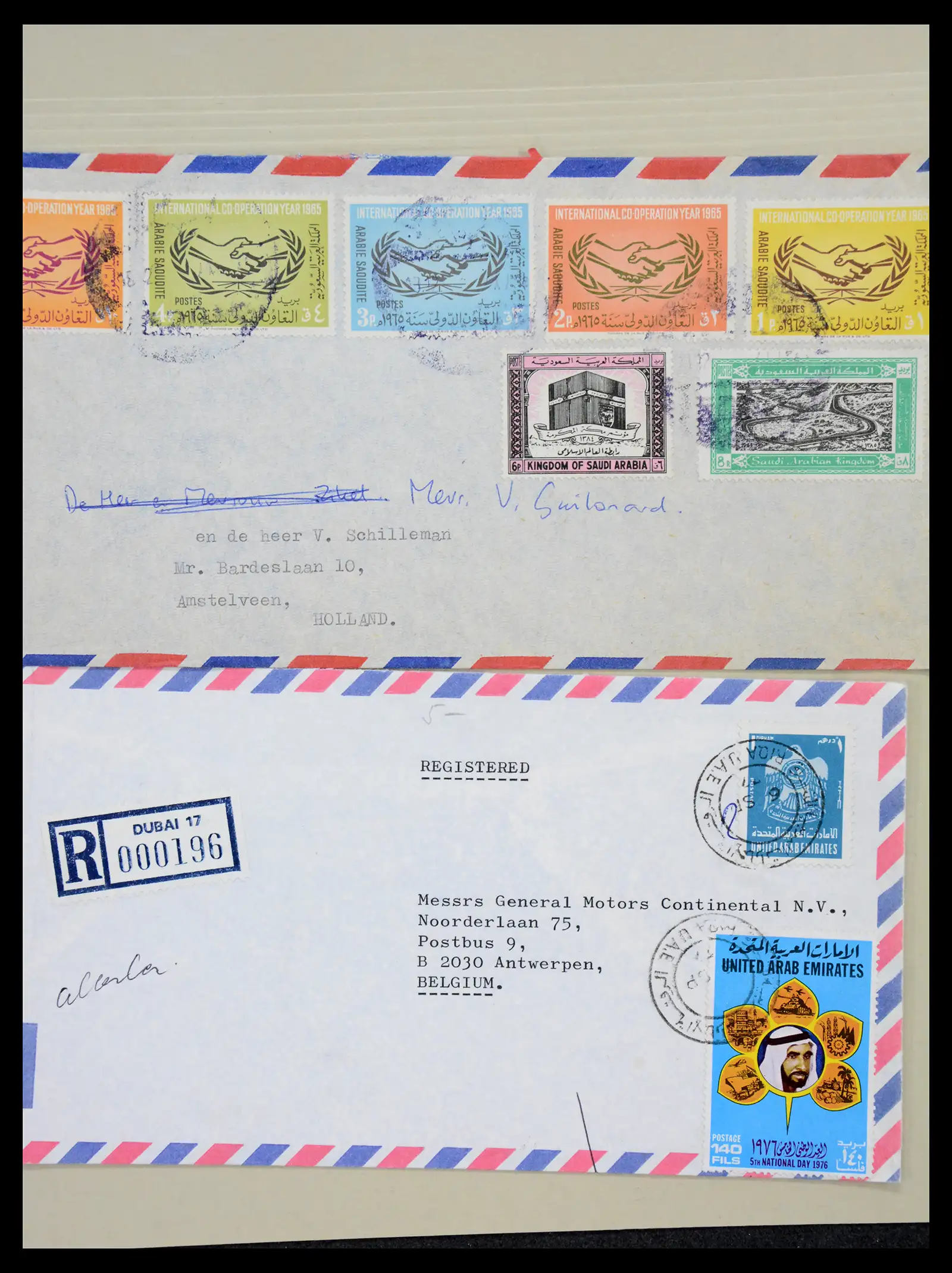 38762 0034 - Postzegelverzameling 38762 Wereld brieven 1880-1945.