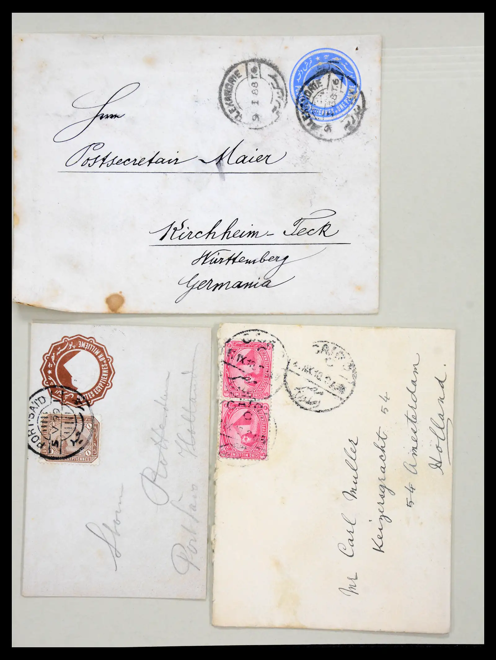 38762 0040 - Postzegelverzameling 38762 Wereld brieven 1880-1945.