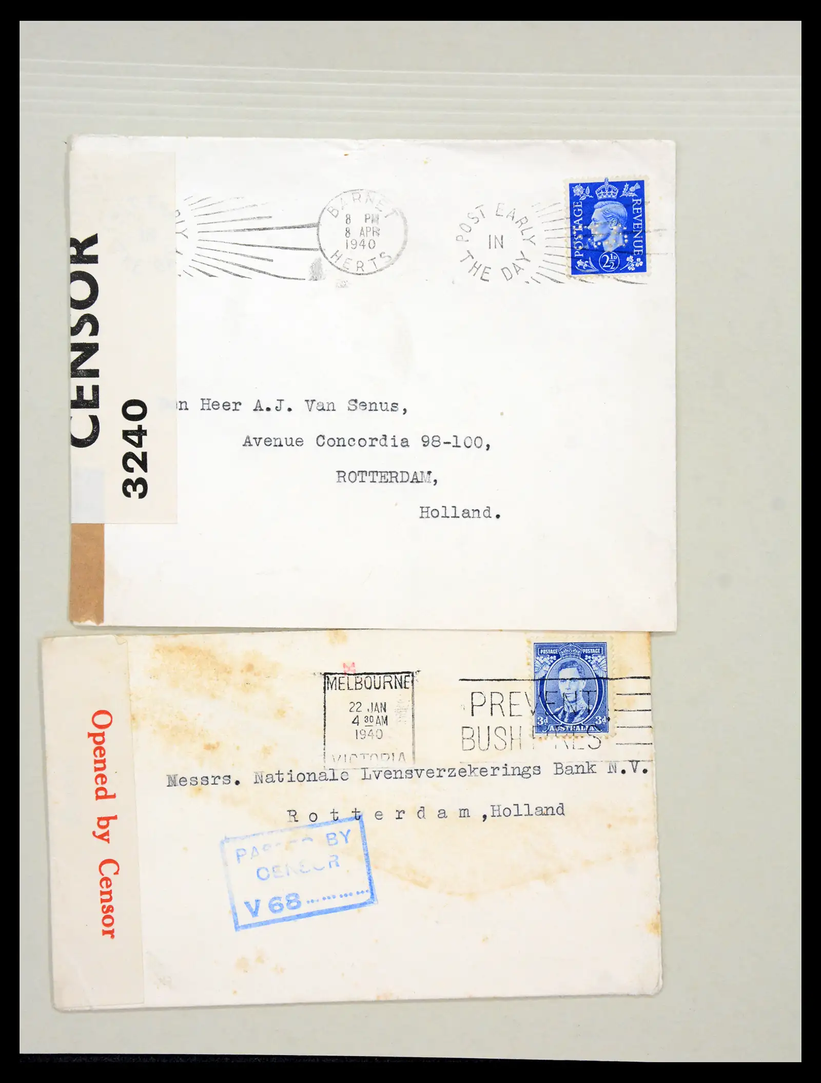38762 0054 - Postzegelverzameling 38762 Wereld brieven 1880-1945.