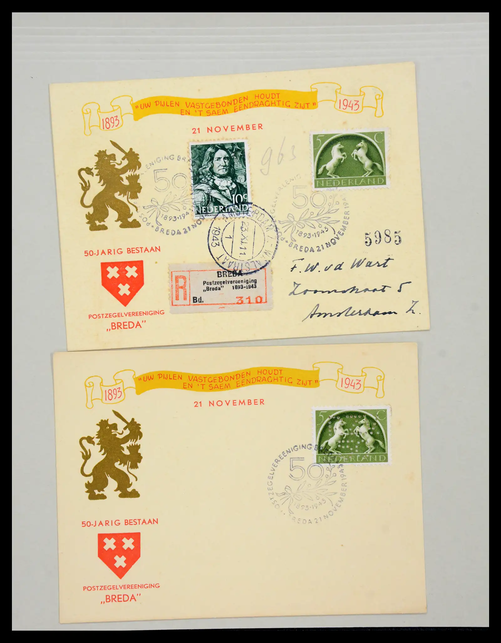 38762 0060 - Postzegelverzameling 38762 Wereld brieven 1880-1945.