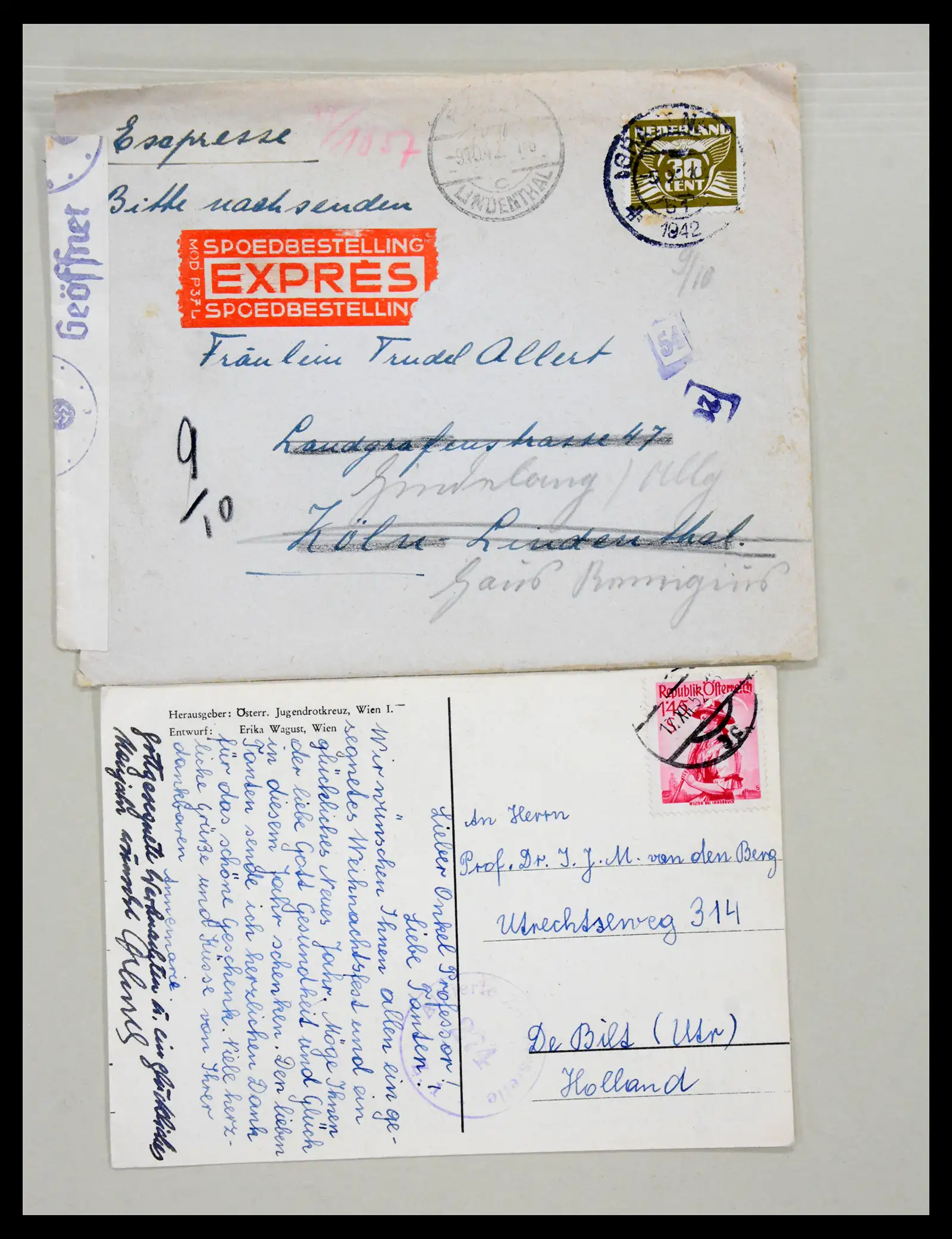 38762 0071 - Postzegelverzameling 38762 Wereld brieven 1880-1945.