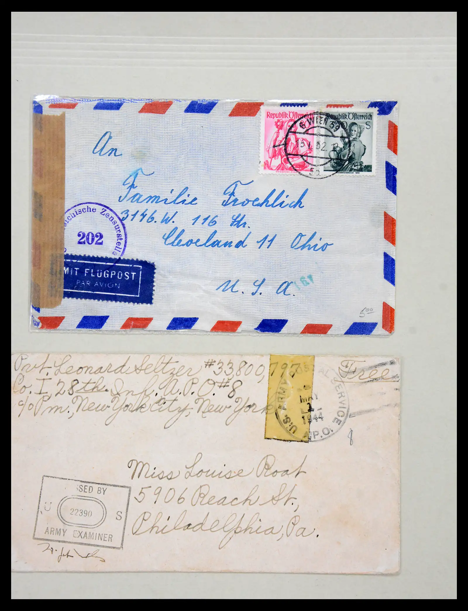 38762 0073 - Postzegelverzameling 38762 Wereld brieven 1880-1945.