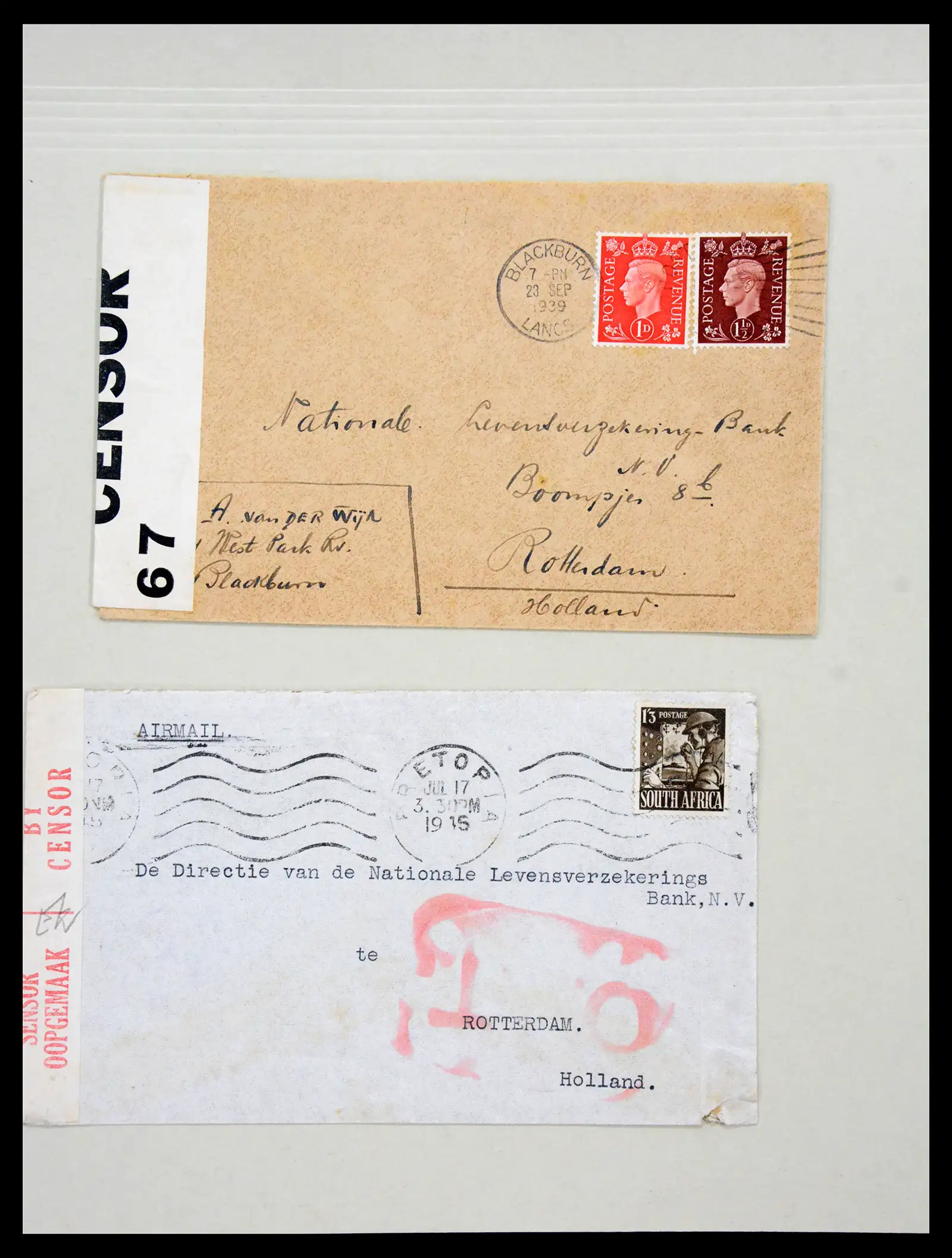 38762 0078 - Postzegelverzameling 38762 Wereld brieven 1880-1945.