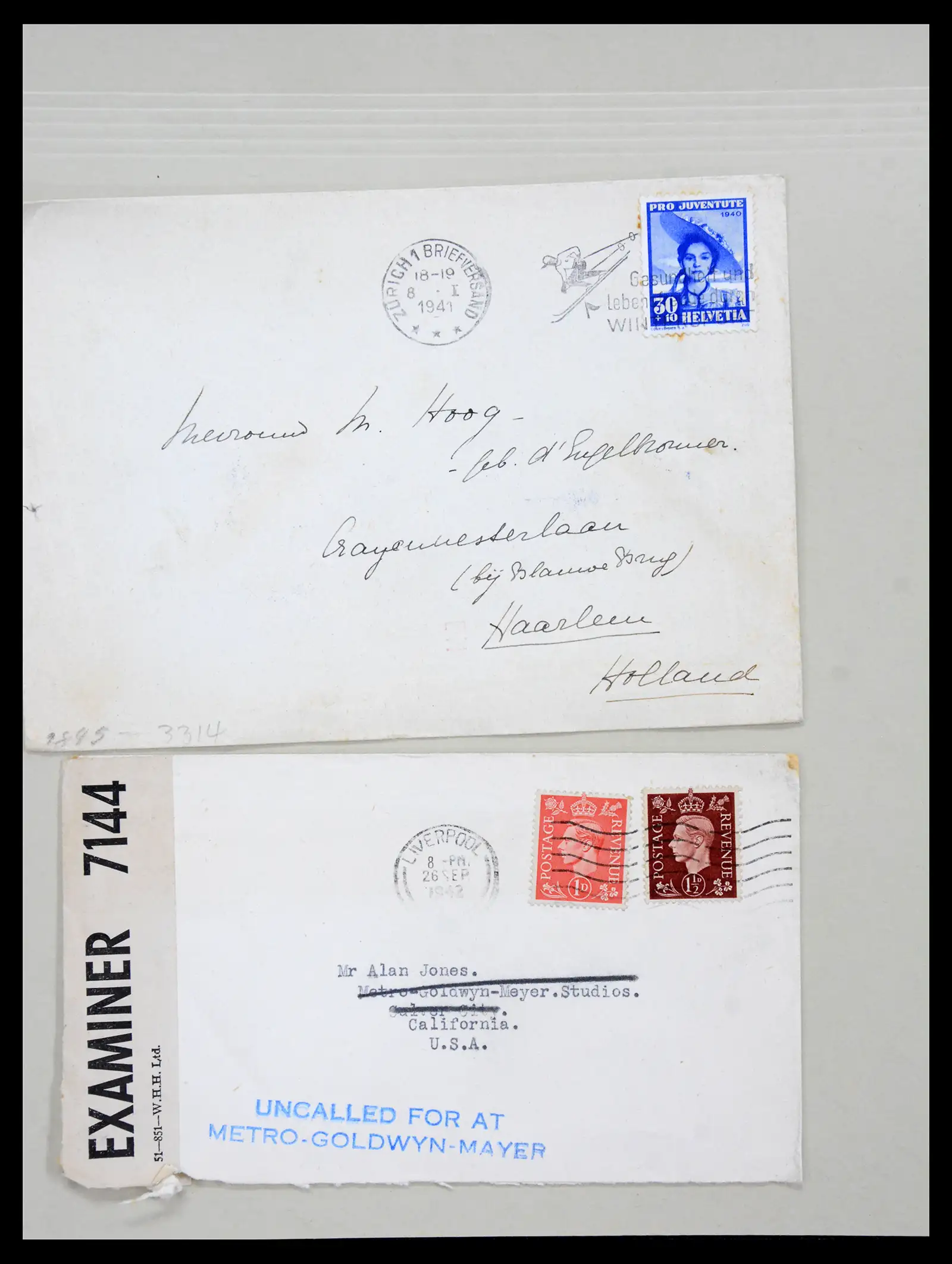 38762 0081 - Postzegelverzameling 38762 Wereld brieven 1880-1945.