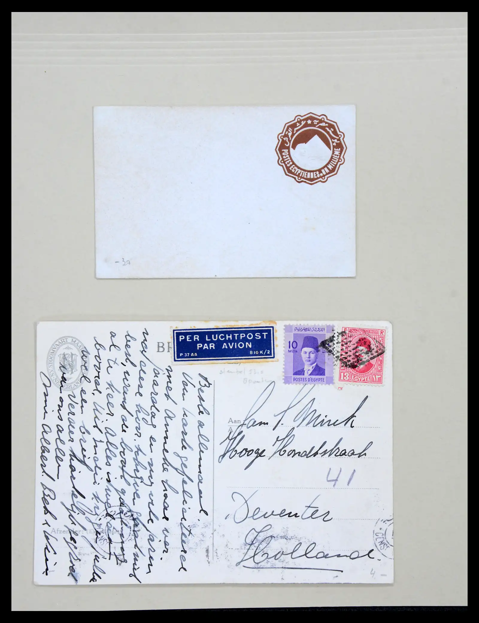 38762 0097 - Postzegelverzameling 38762 Wereld brieven 1880-1945.