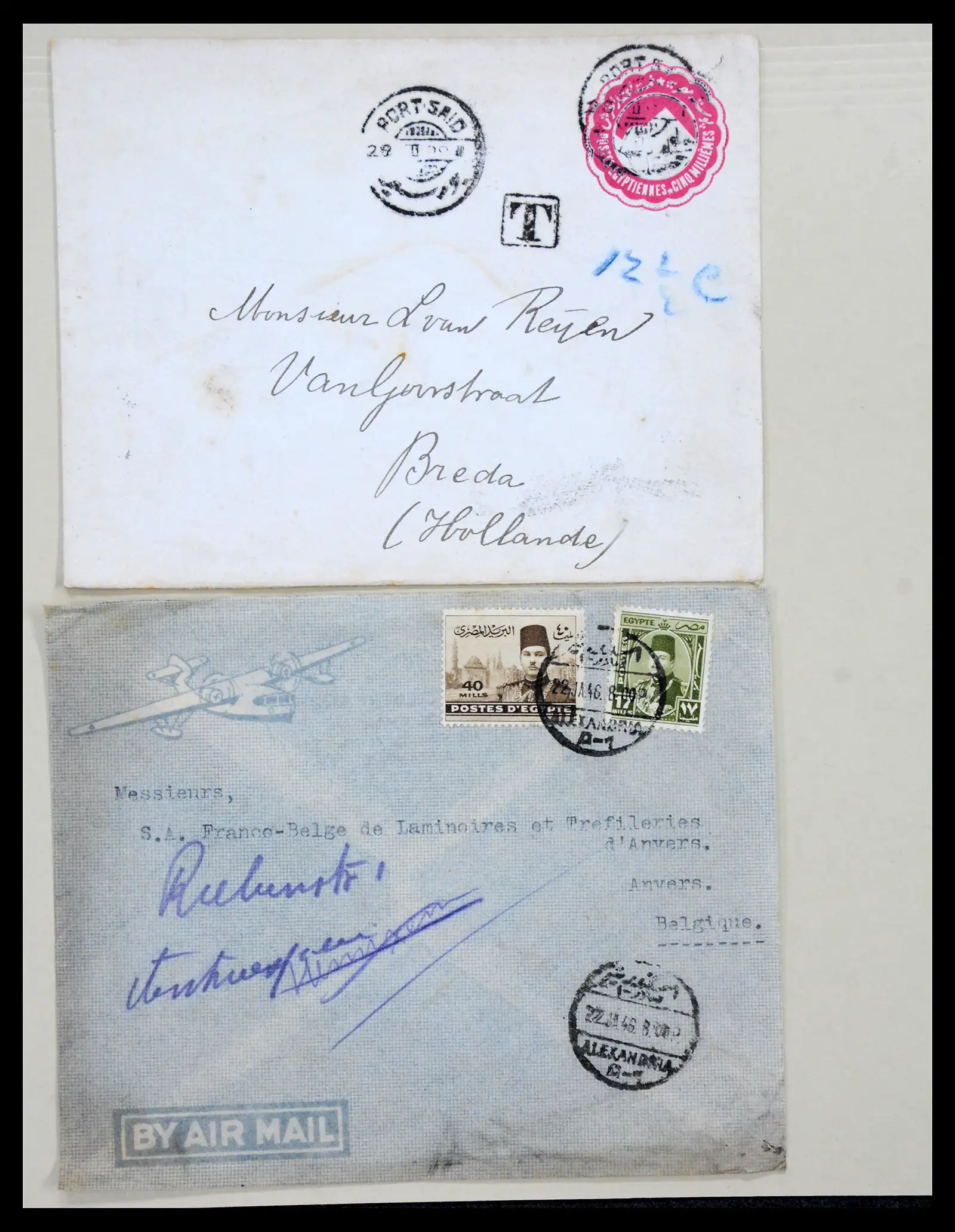 38762 0100 - Postzegelverzameling 38762 Wereld brieven 1880-1945.
